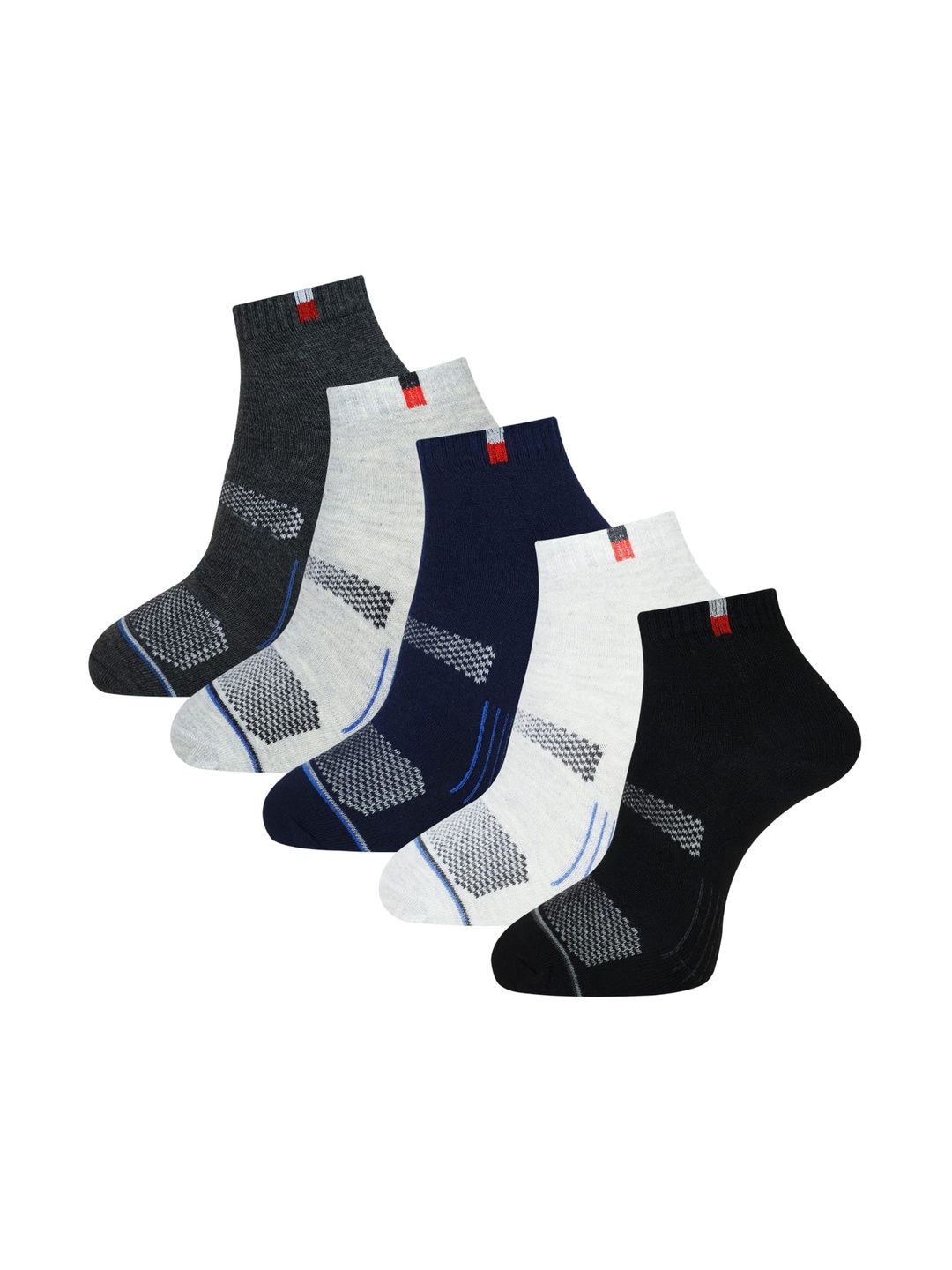 akeet trend Men Pack of 5 Cotton Assorted Patterned Ankle Length Socks