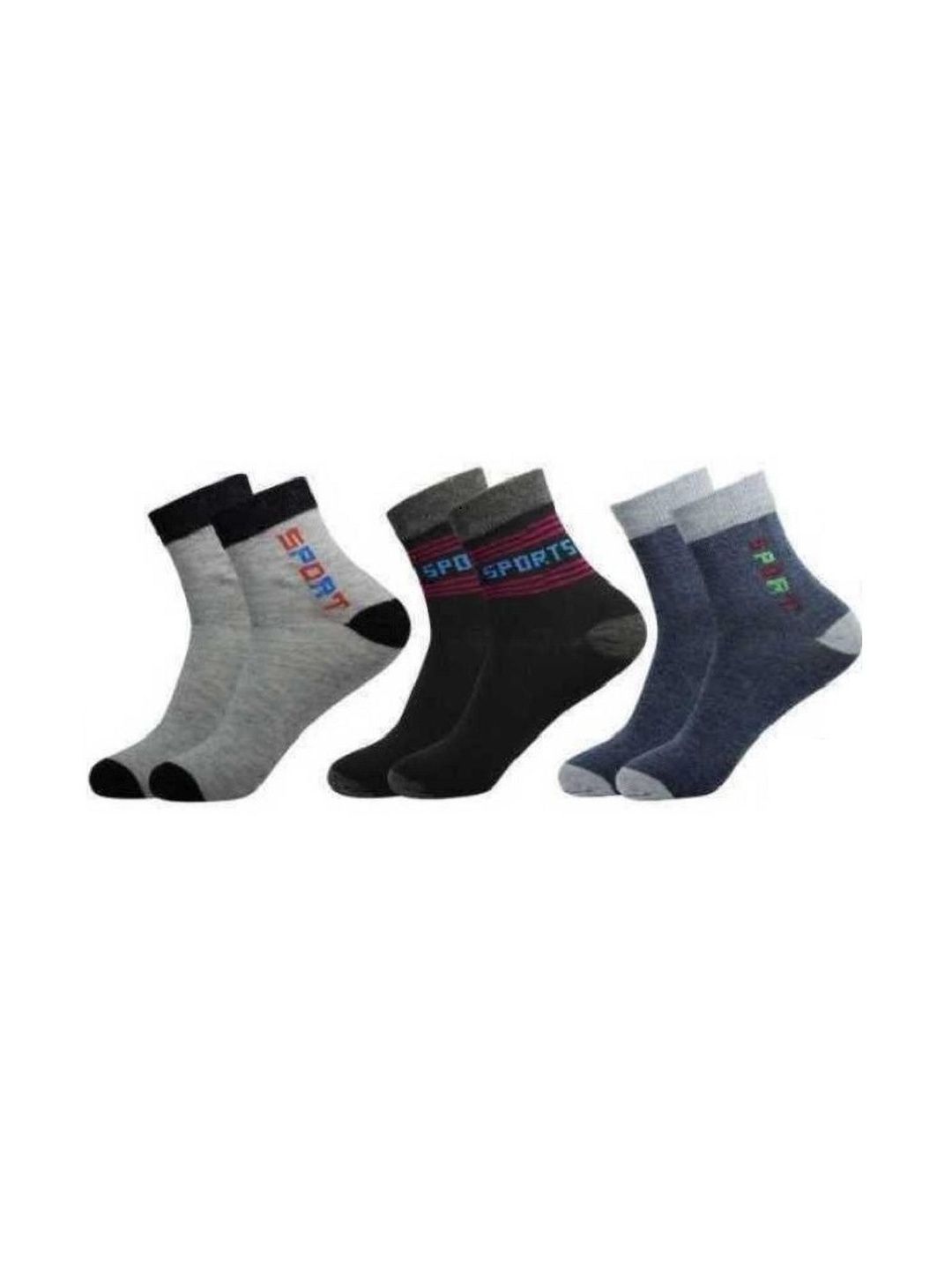 akeet trend Men Pack of 3 Cotton Assorted Patterned Ankle Length Socks
