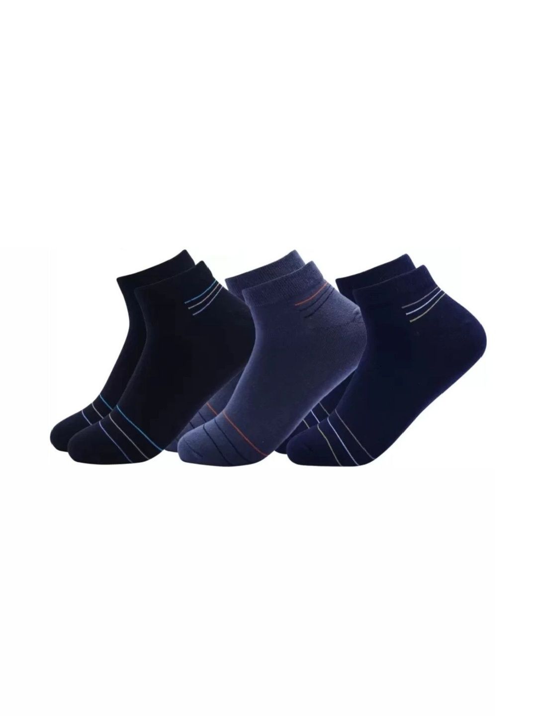 Akeeta Men Pack of 3 Cotton Assorted Striped Ankle Length Socks