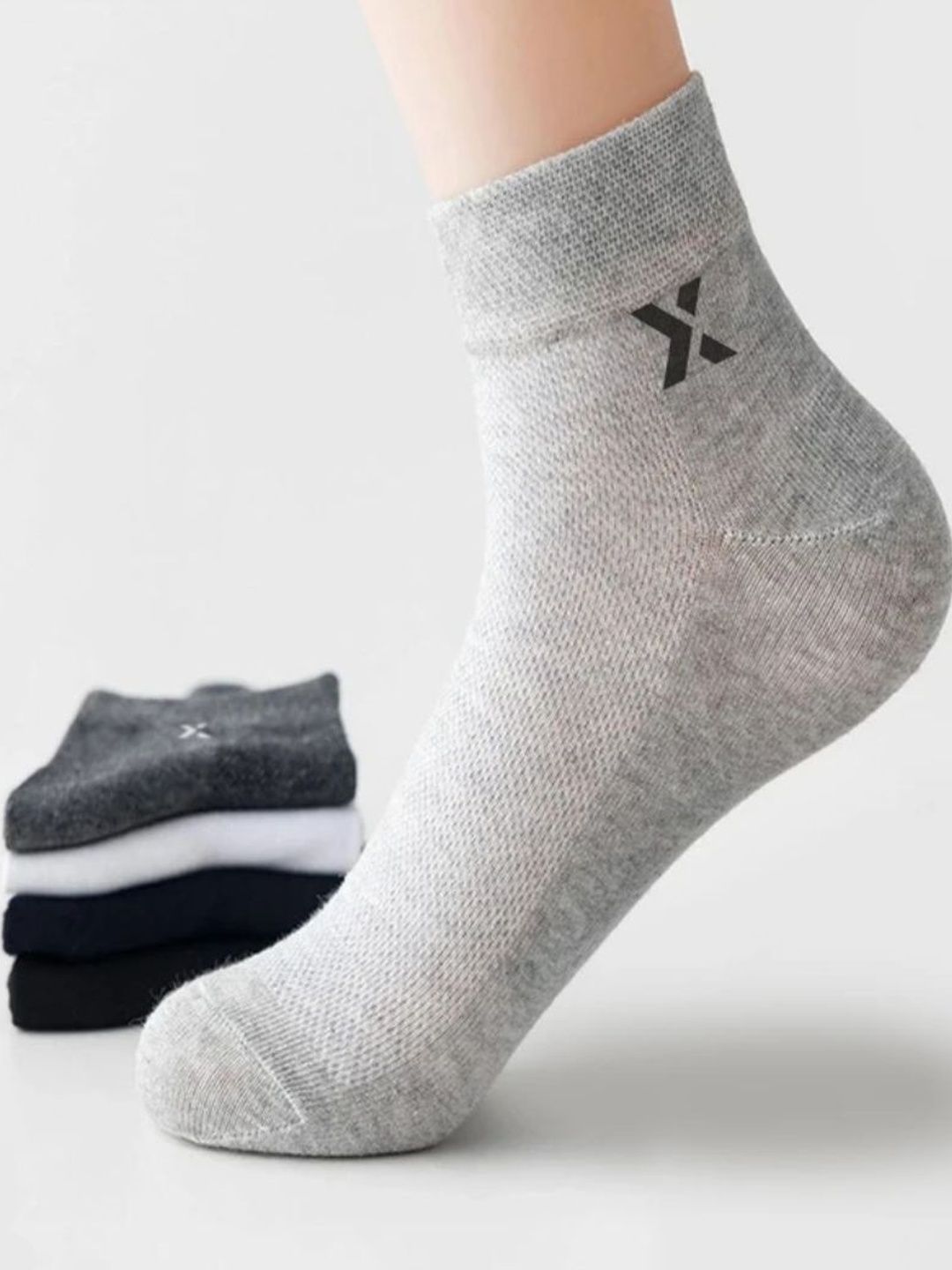 Akeeta Men Pack of 5 Cotton Assorted Ankle Length Socks