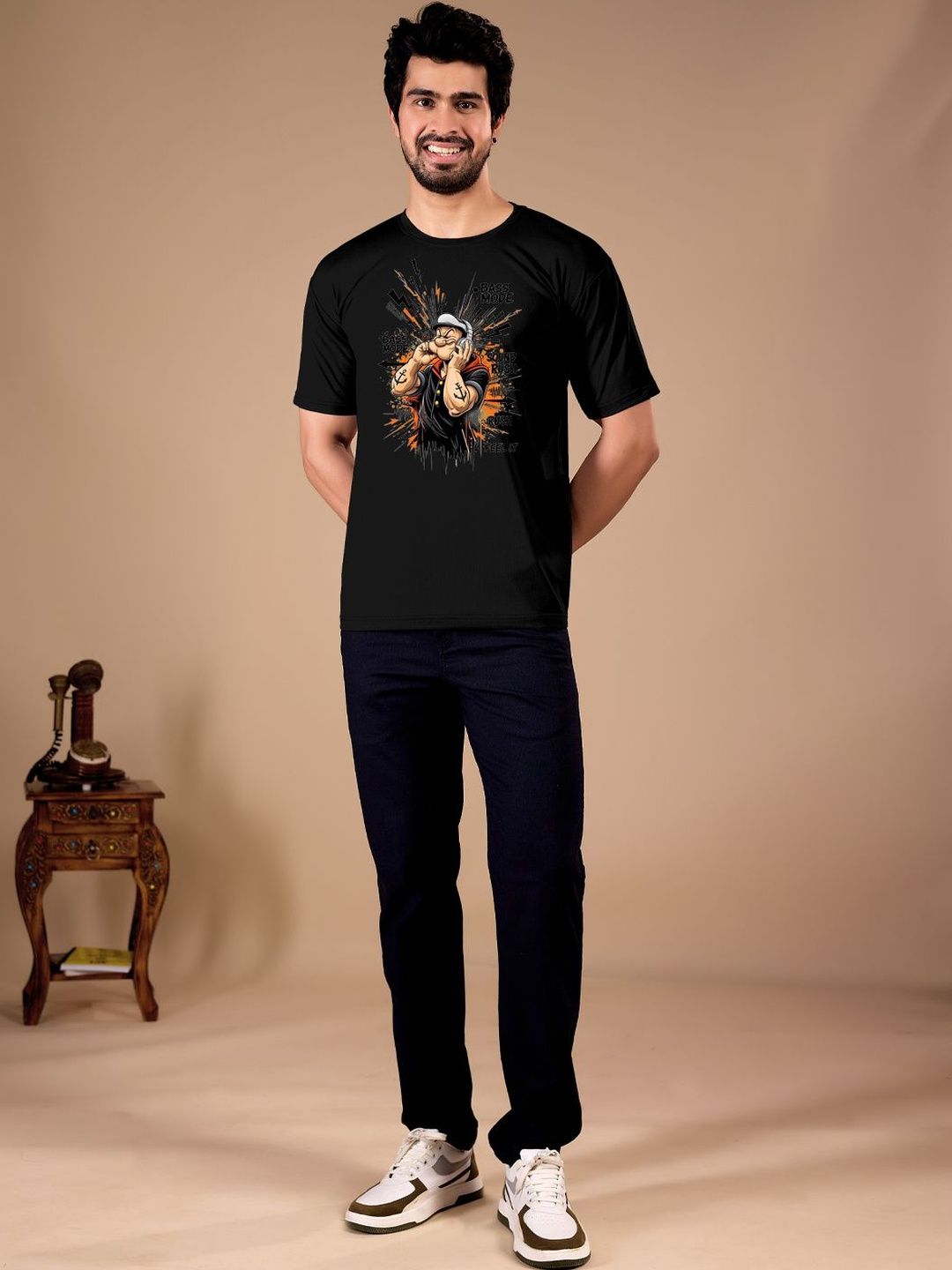 BAESD Men Graphic Printed Round Neck T-shirt