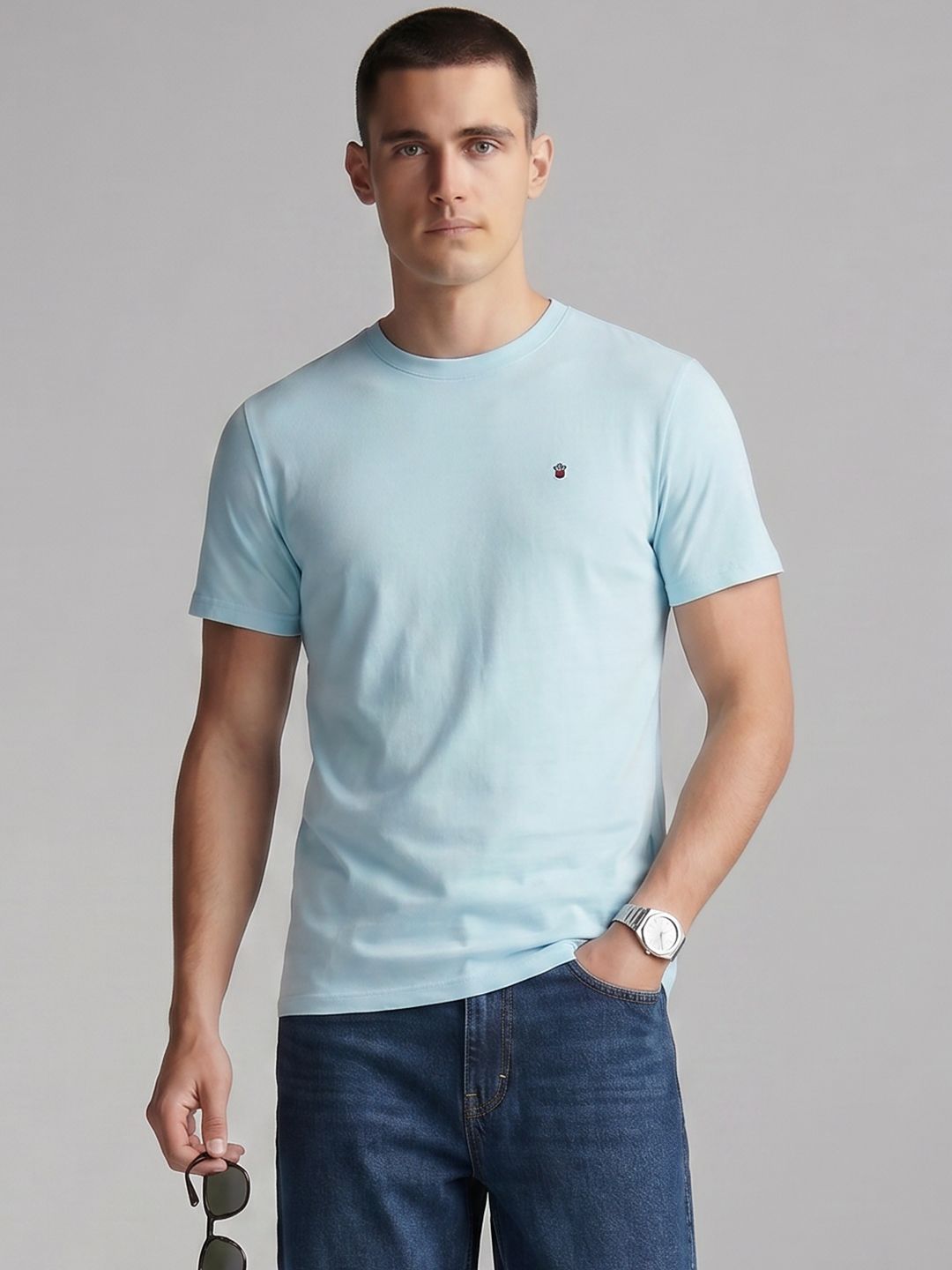 Louis Philippe Jeans Pure Cotton T-shirt