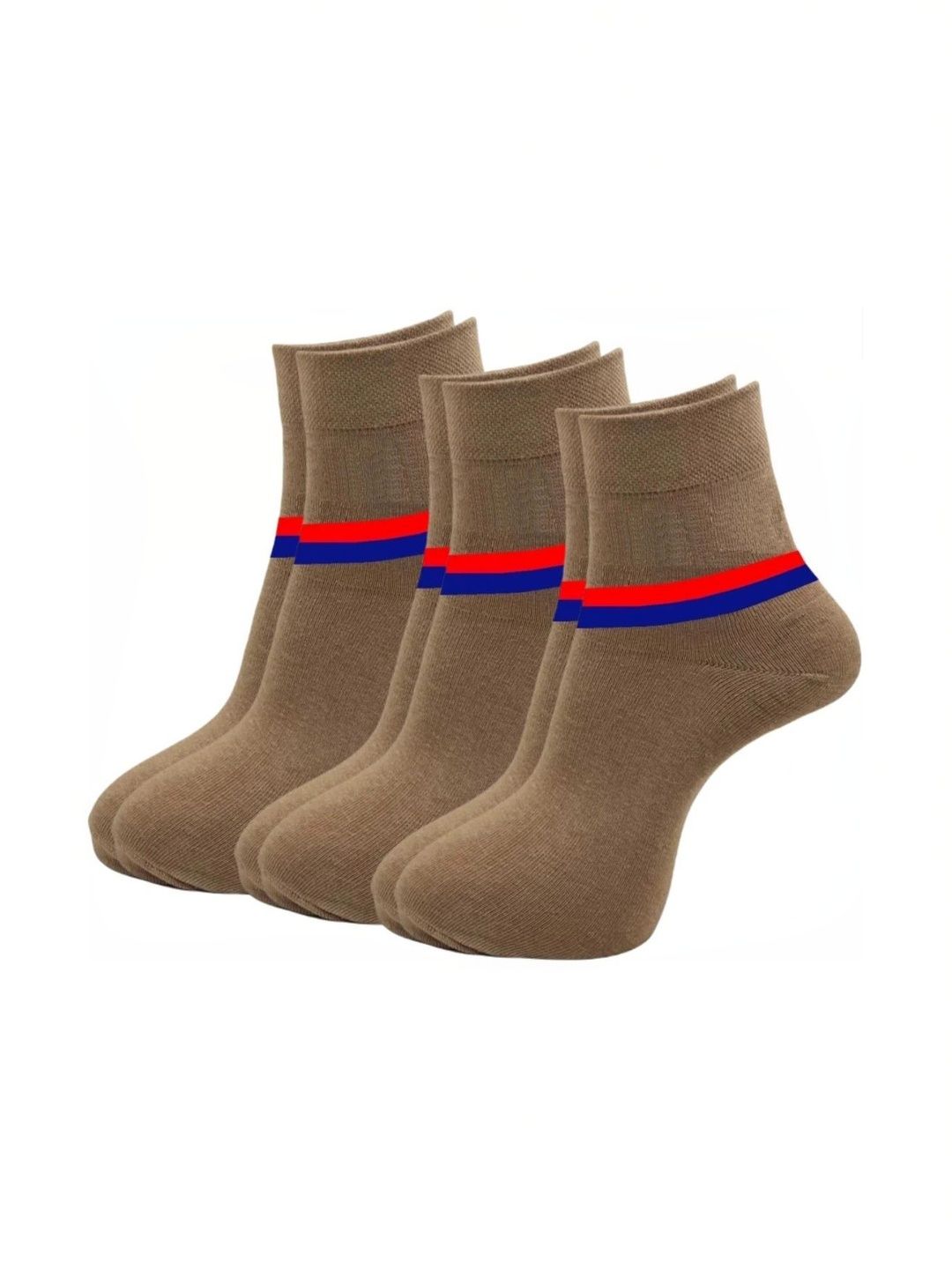 Akeeta Men Pack of 3 Cotton Assorted Striped Ankle Length Socks