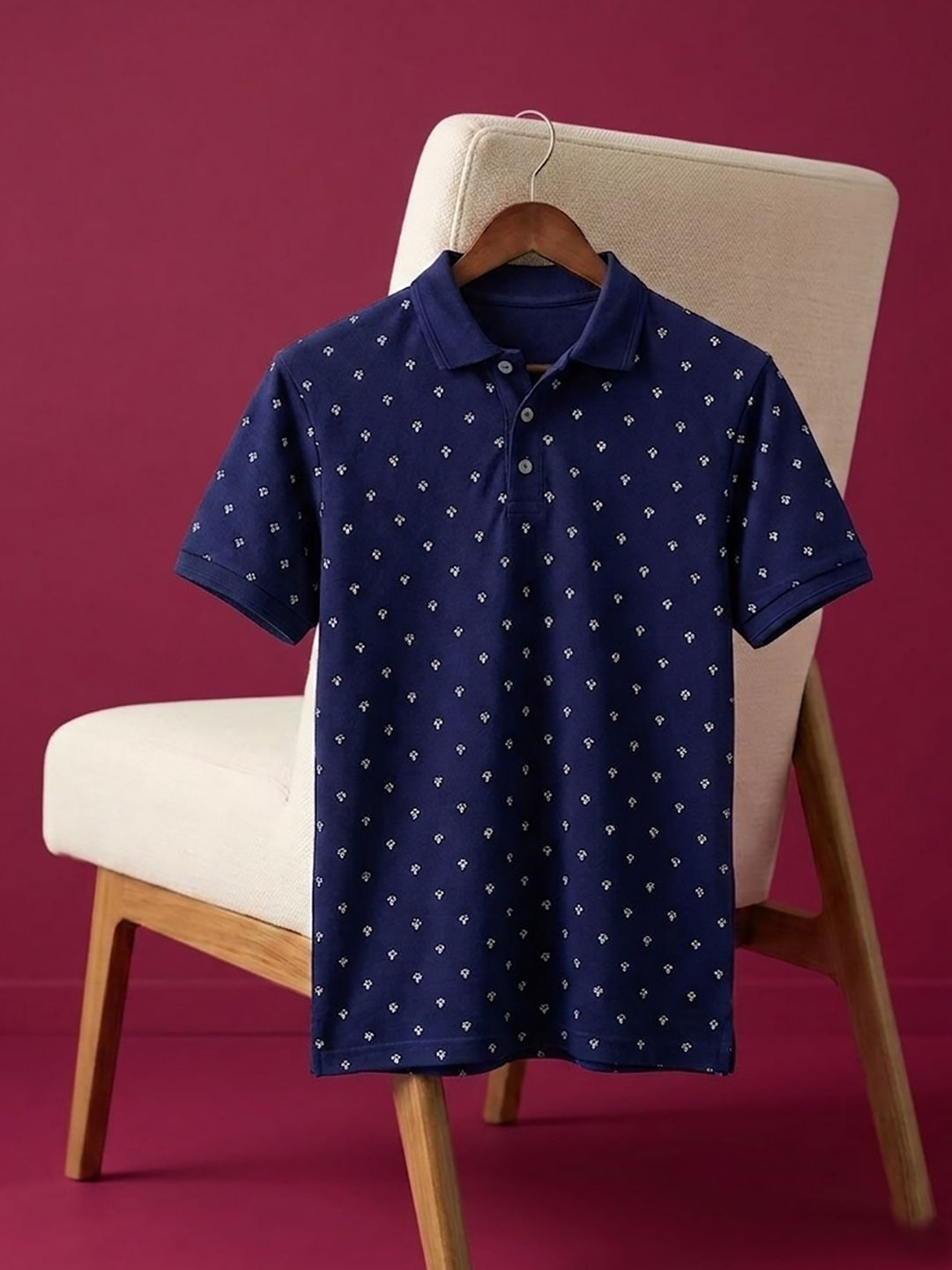 Mast & Harbour Men Printed Polo Collar T-shirt