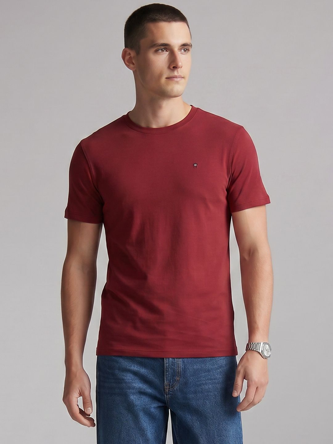 Louis Philippe Jeans Pure Cotton T-shirt