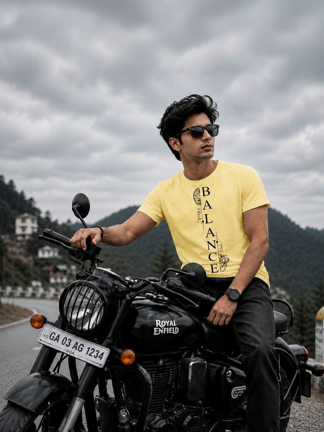 Y TULSI Men Typography Printed T-shirt
