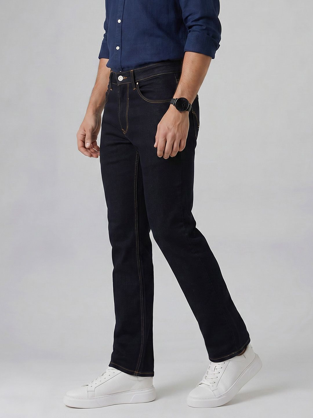Spykar Men Chico Mid Rise Comfort Fit Raw blue  Jeans