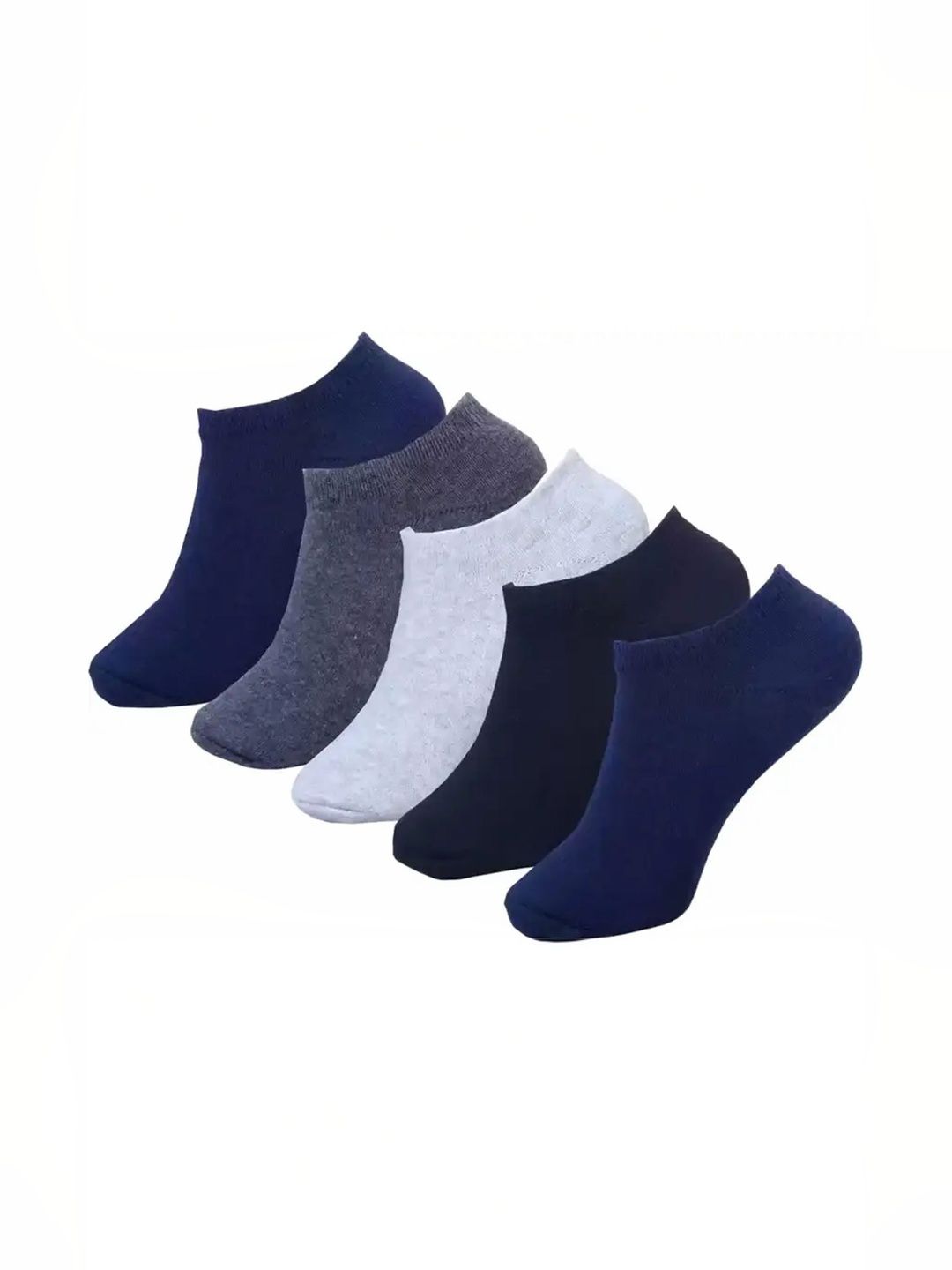 Akeeta Men Pack of 5 Cotton Assorted Shoe Liners Socks