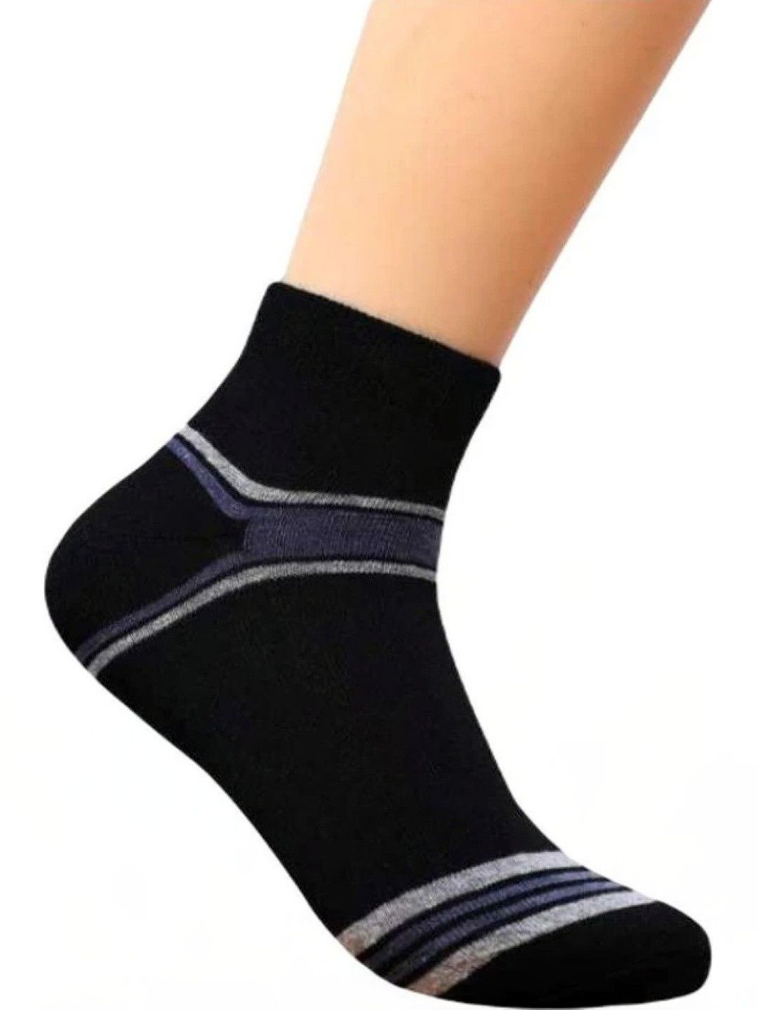Akeeta Men Cotton Assorted Striped Ankle Length Socks