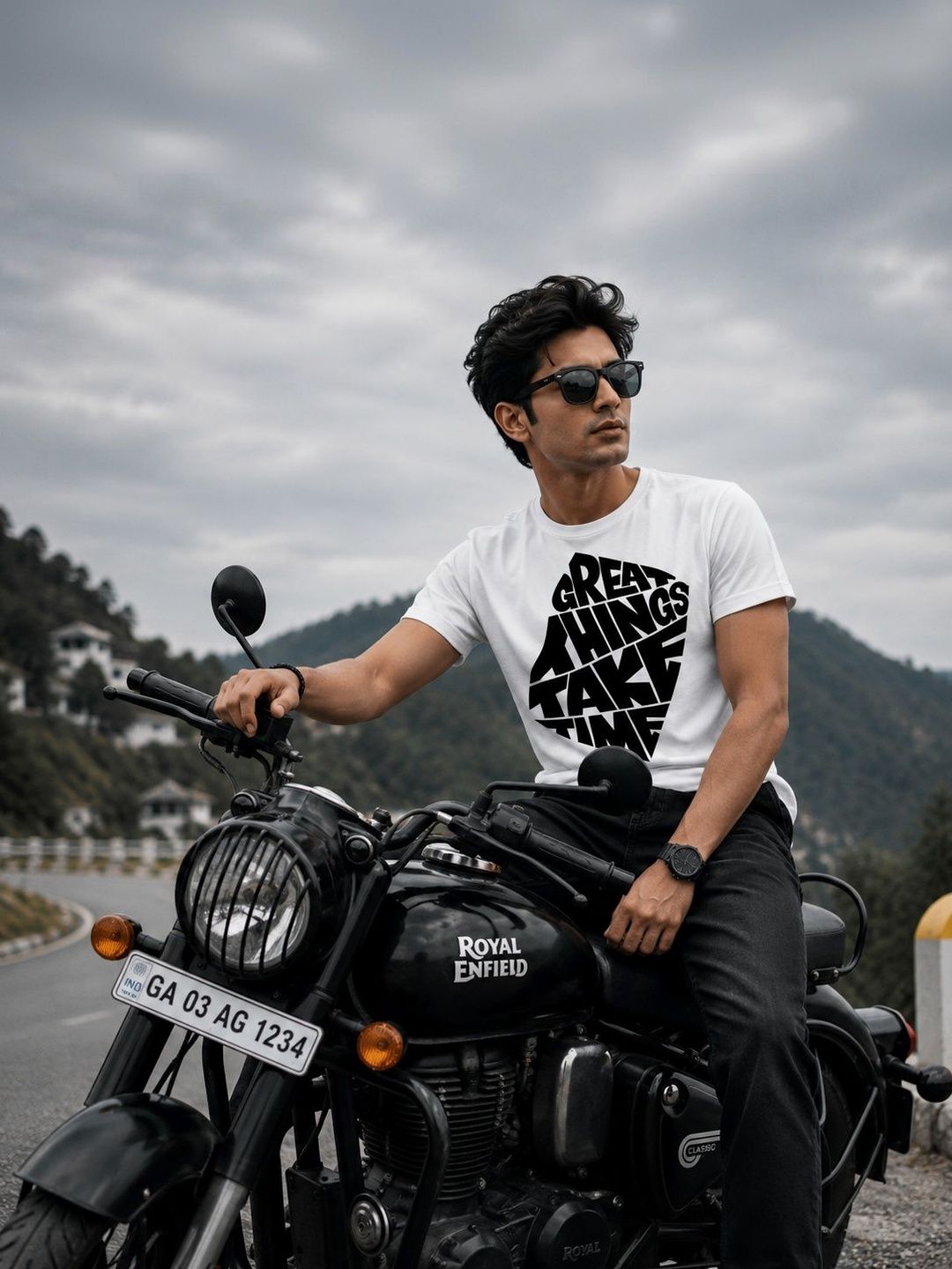 Y TULSI Men Typography Printed T-shirt