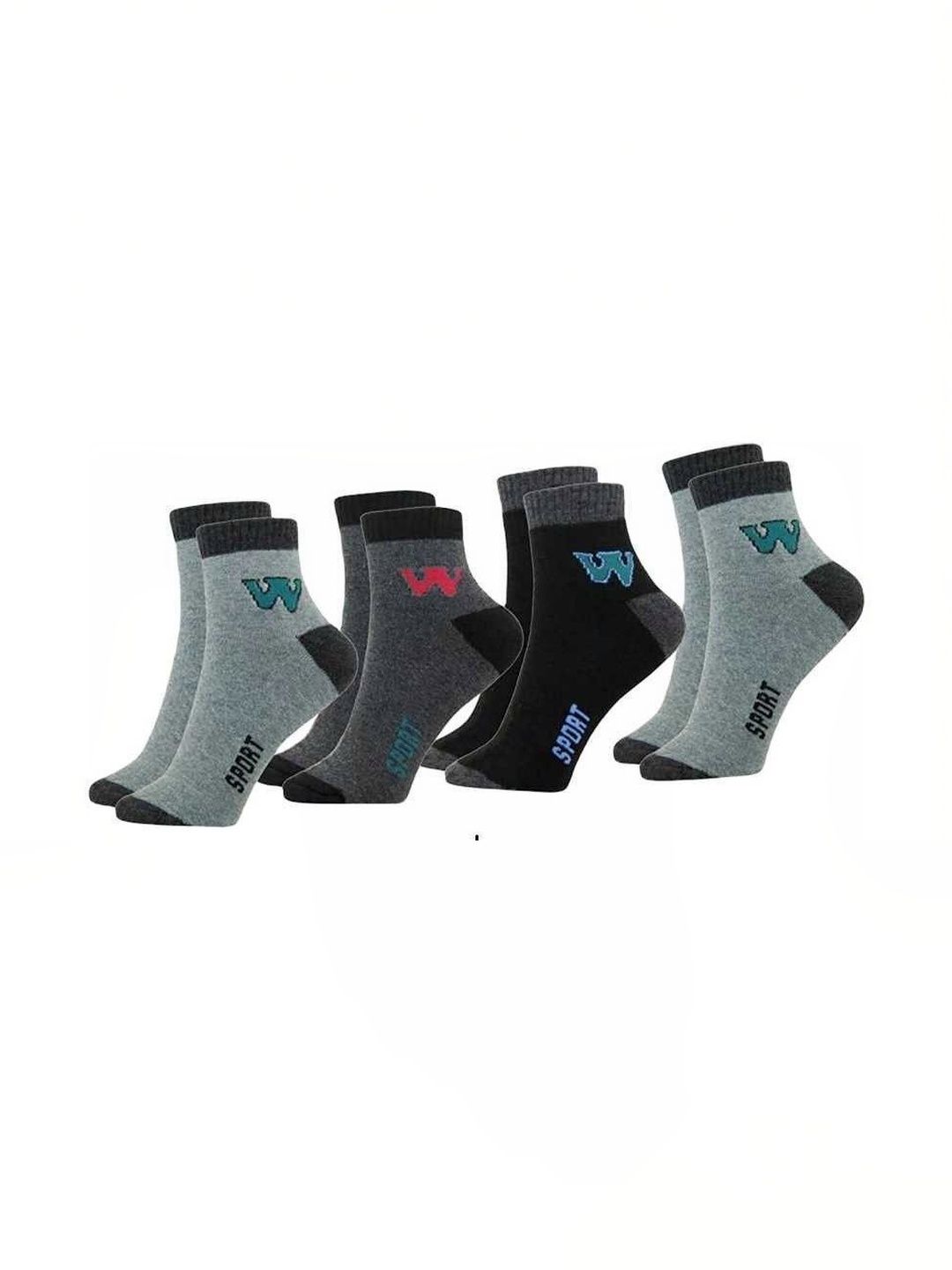 Akeeta Men Pack of 4 Cotton Assorted Patterned Ankle Length Socks
