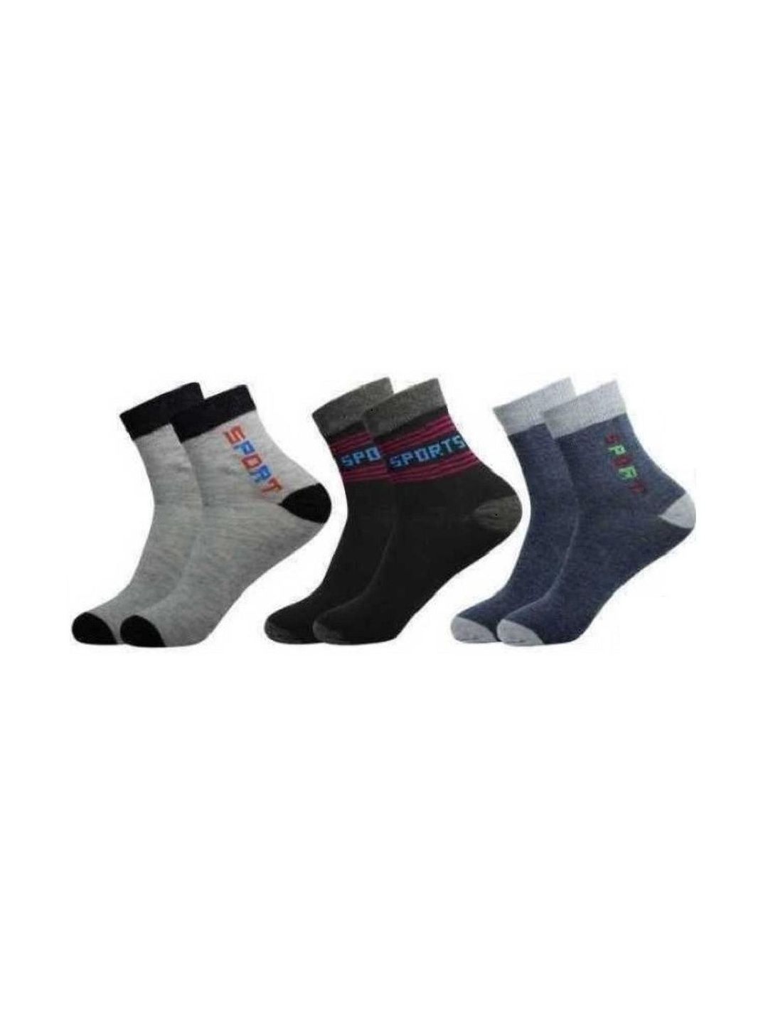 akeet trend Men Pack of 3 Cotton Assorted Patterned Above Ankle Socks