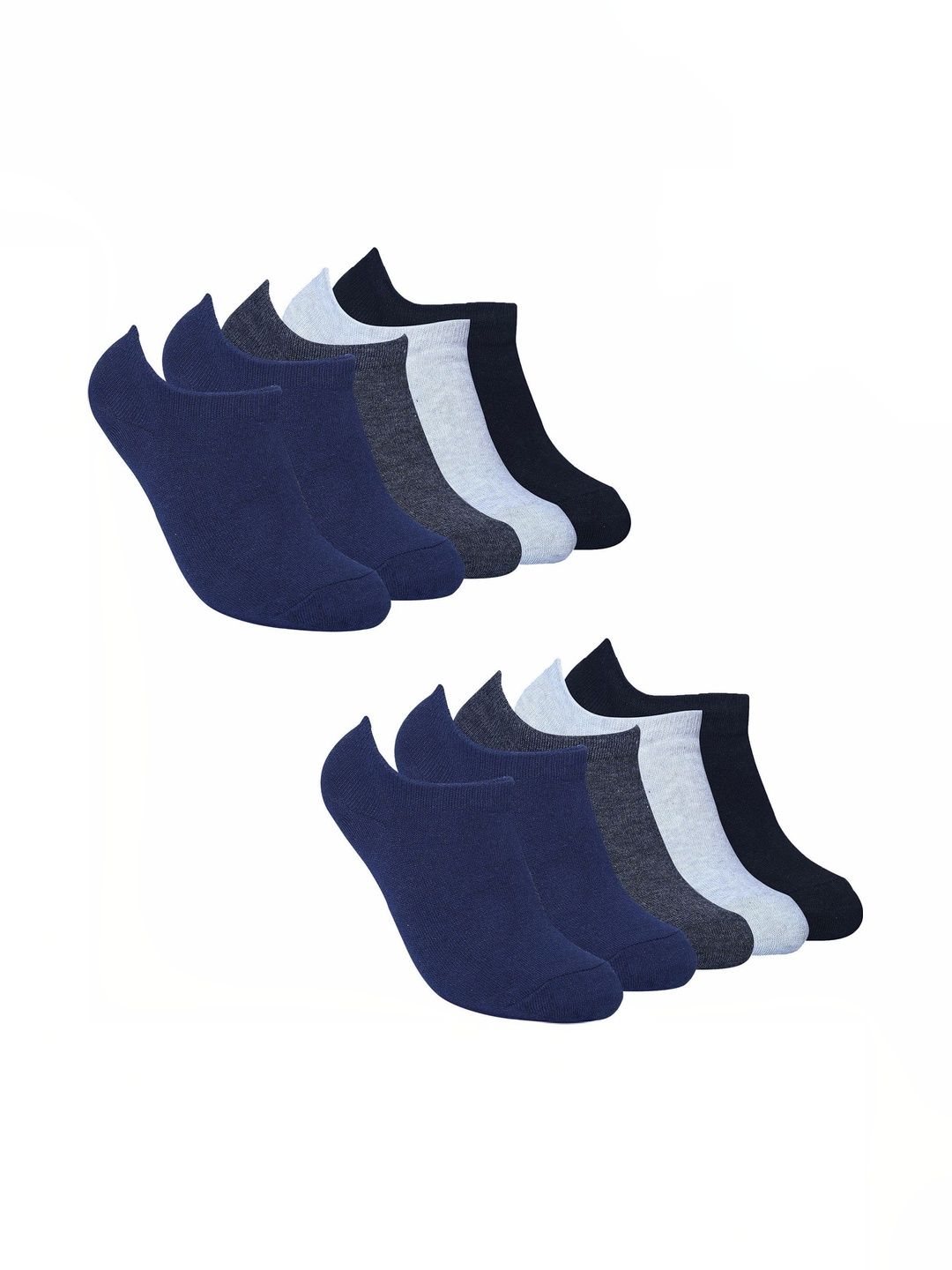Akeeta Men Pack of 10 Cotton Assorted Shoe Liners Socks