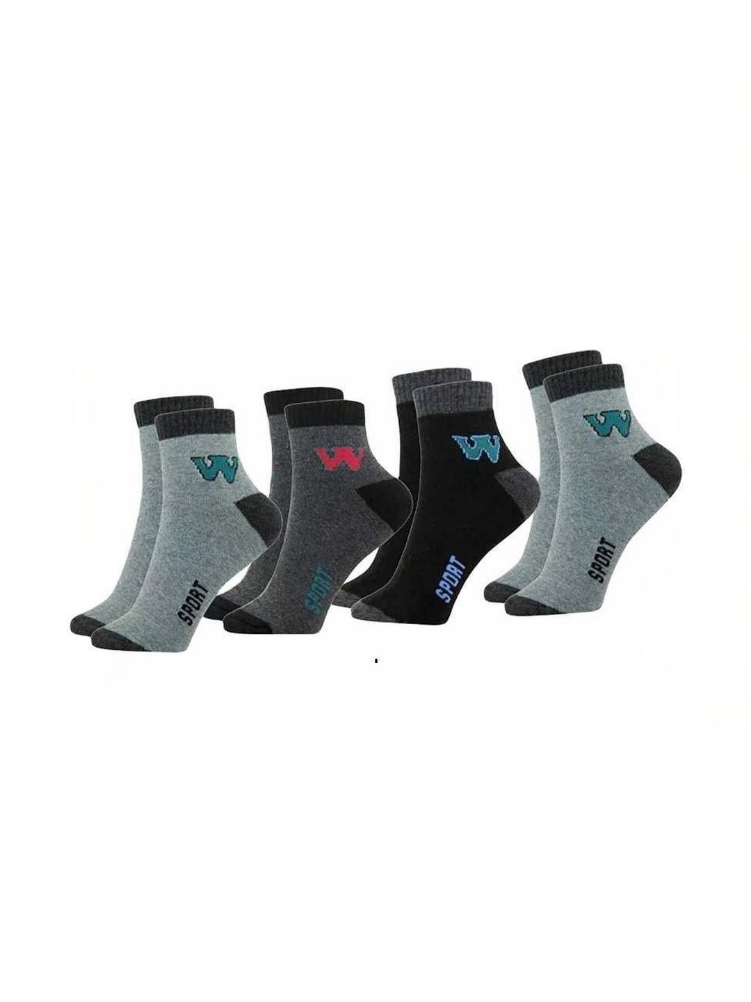 akeet trend Men Pack of 4 Cotton Assorted Patterned Ankle Length Socks