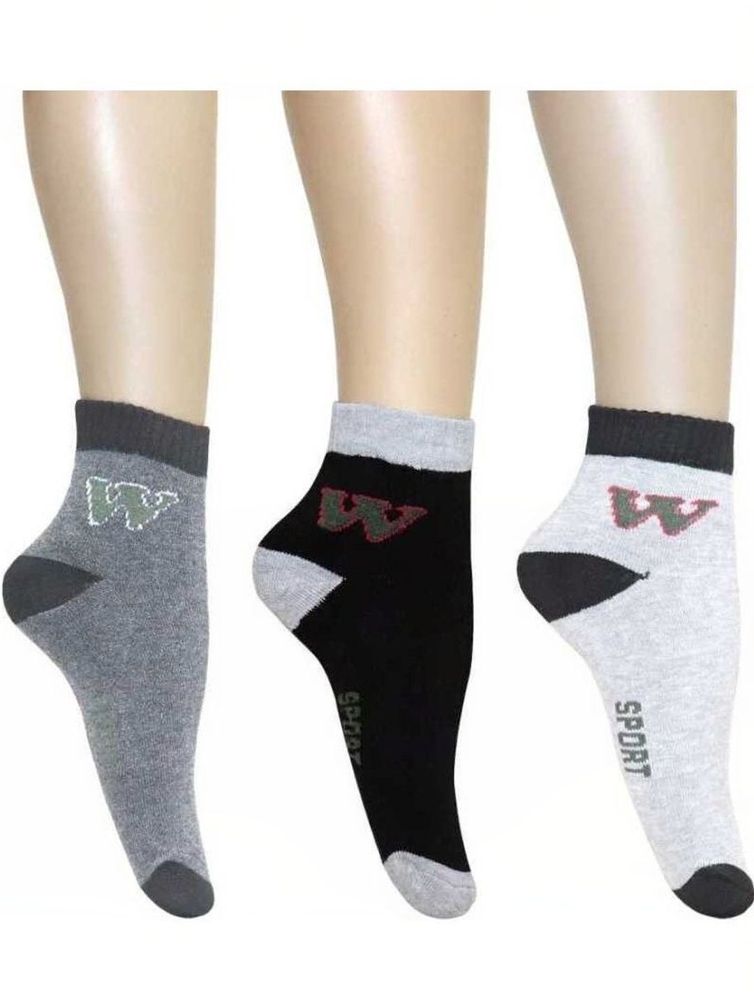 Akeeta Men Pack of 3 Cotton Assorted Patterned Ankle Length Socks