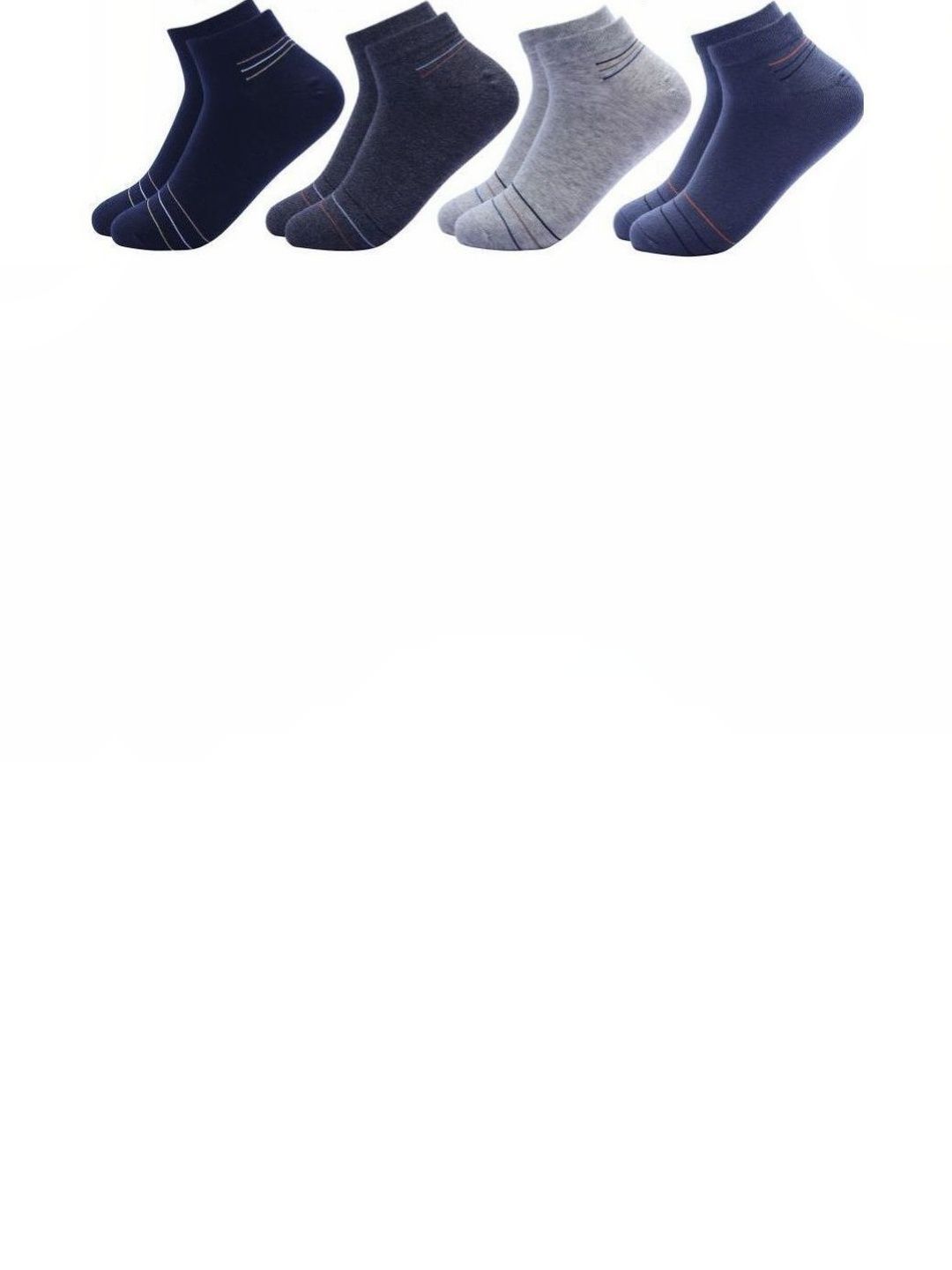 akeet trend Men Pack of 4 Cotton Assorted Striped Ankle Length Socks