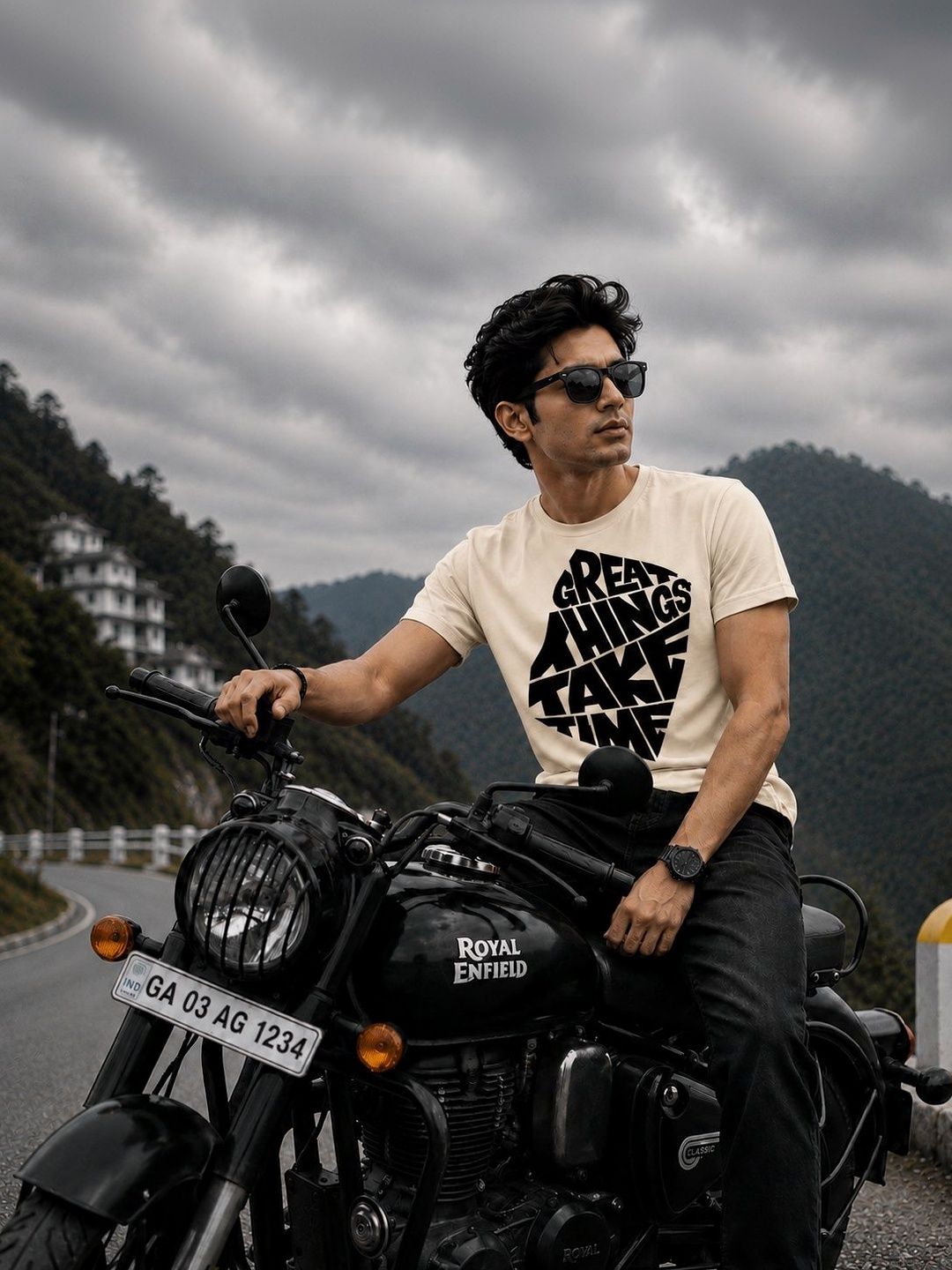 Y TULSI Men Typography Printed T-shirt