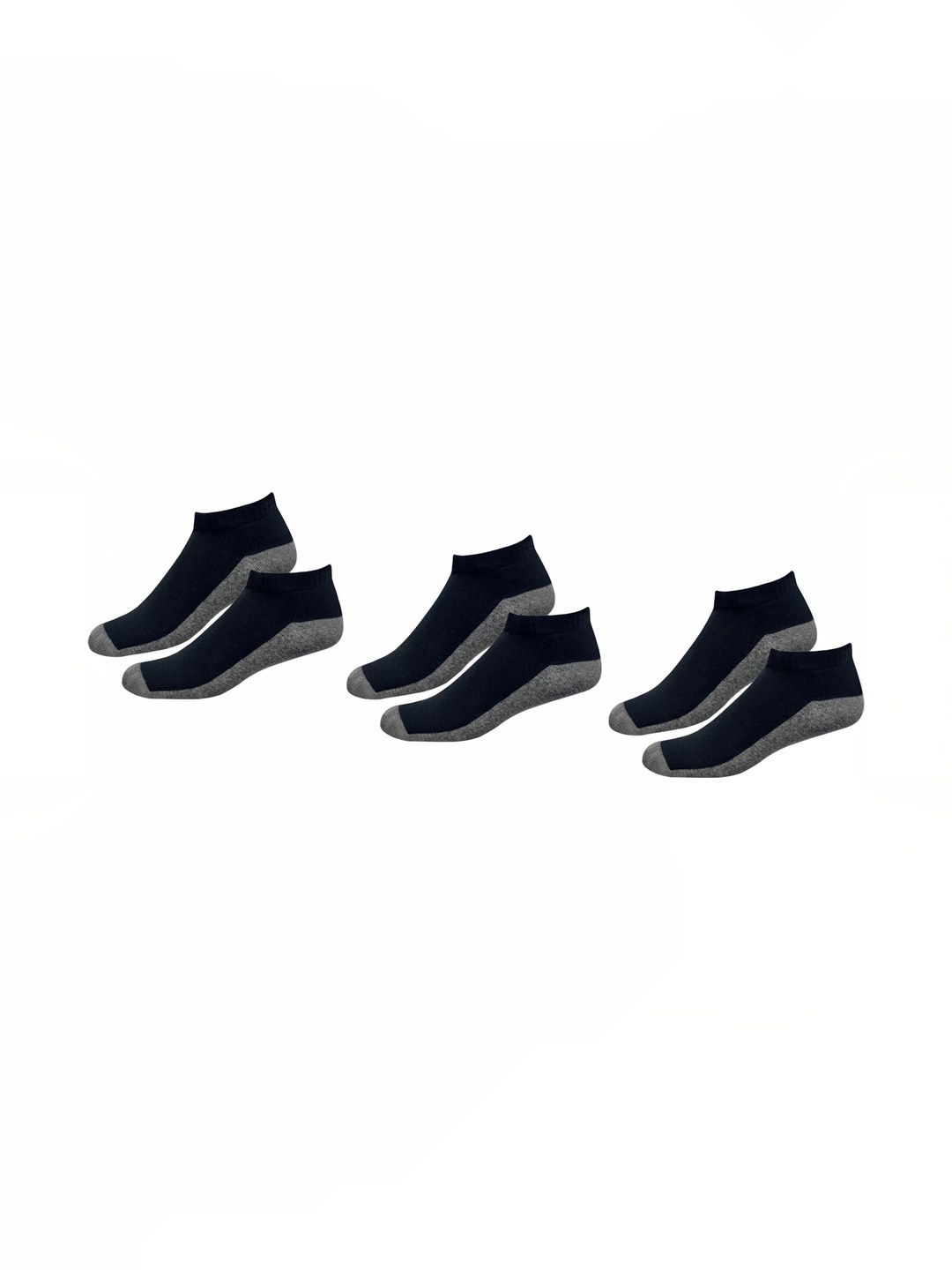 akeet trend Men Pack of 3 Cotton Assorted Colourblocked Ankle Length Socks