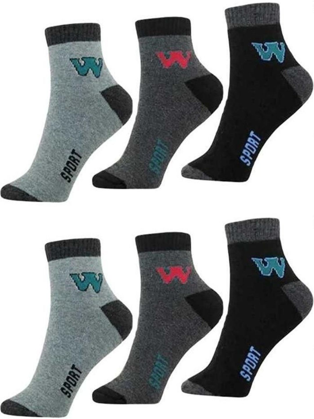 Akeeta Men Pack of 6 Cotton Assorted Patterned Above Ankle Socks