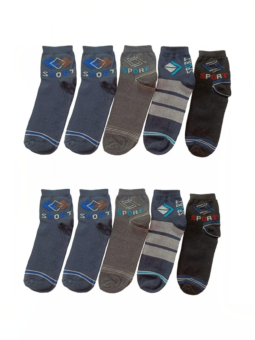 Akeeta Men Pack of 10 Cotton Assorted Patterned Above Ankle Socks