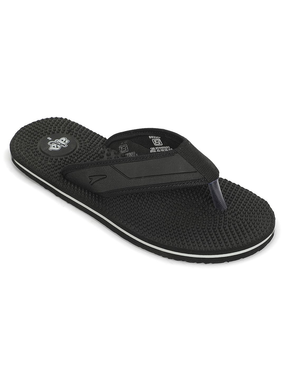 Liberty A-HA Men Black & Teal Blue EVA Cushioned Slip-On Thong Casual Flip-Flops