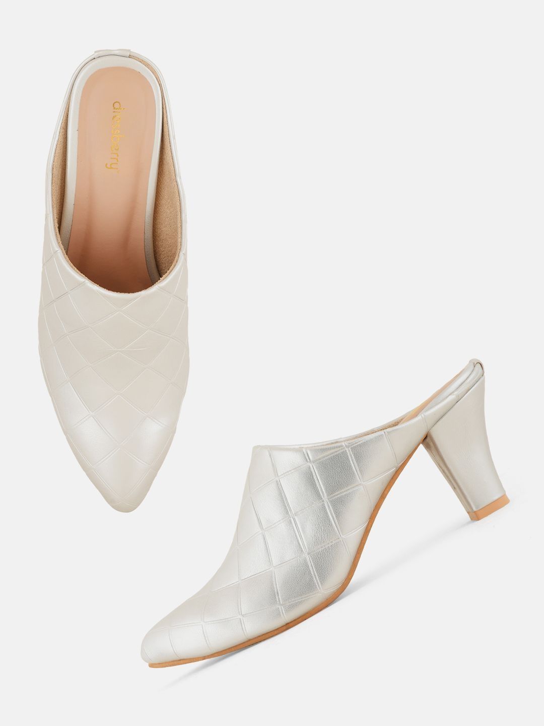 DressBerry Textured Party Block Mules