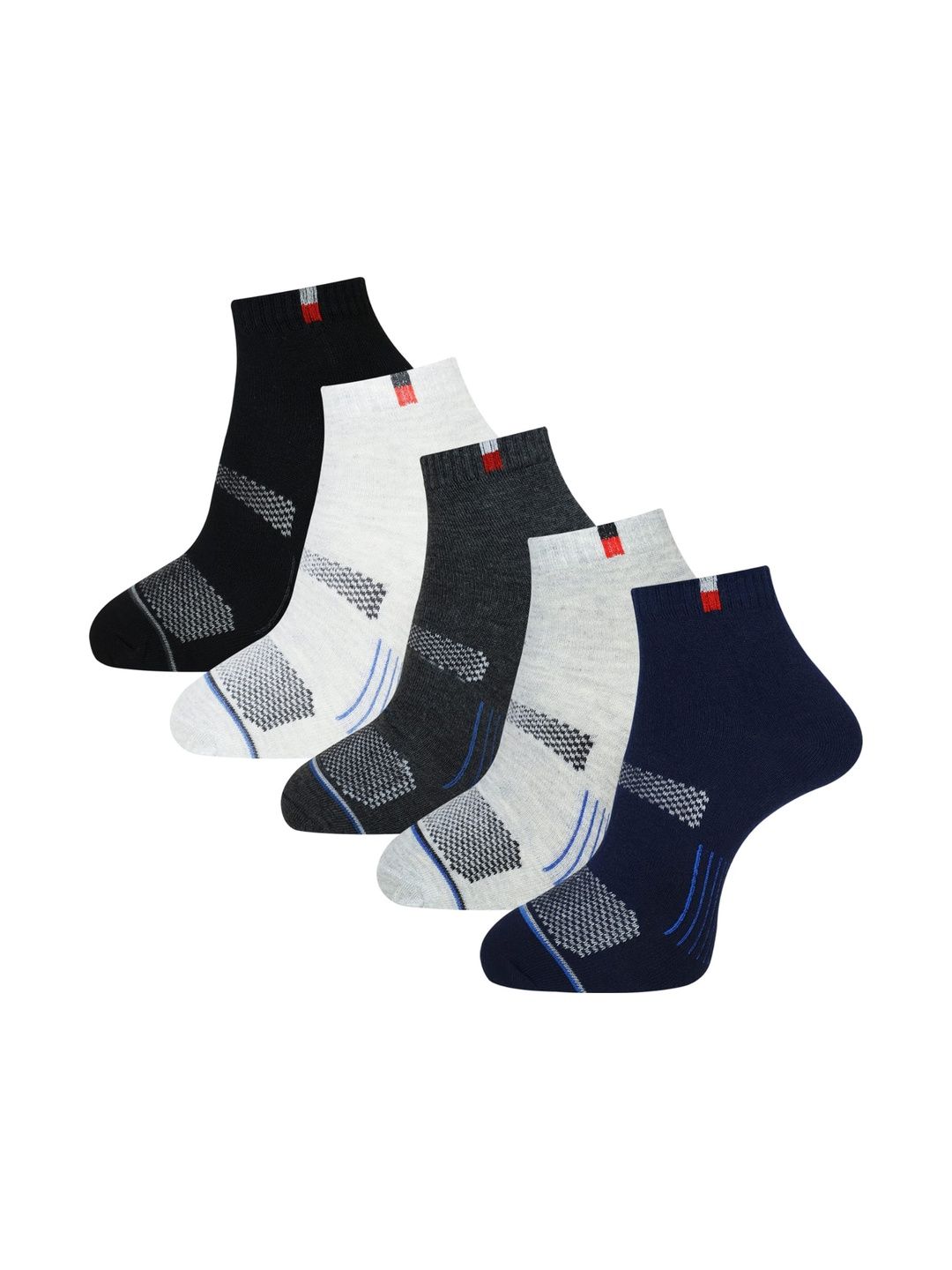 akeet trend Men Pack of 5 Cotton Assorted Patterned Ankle Length Socks
