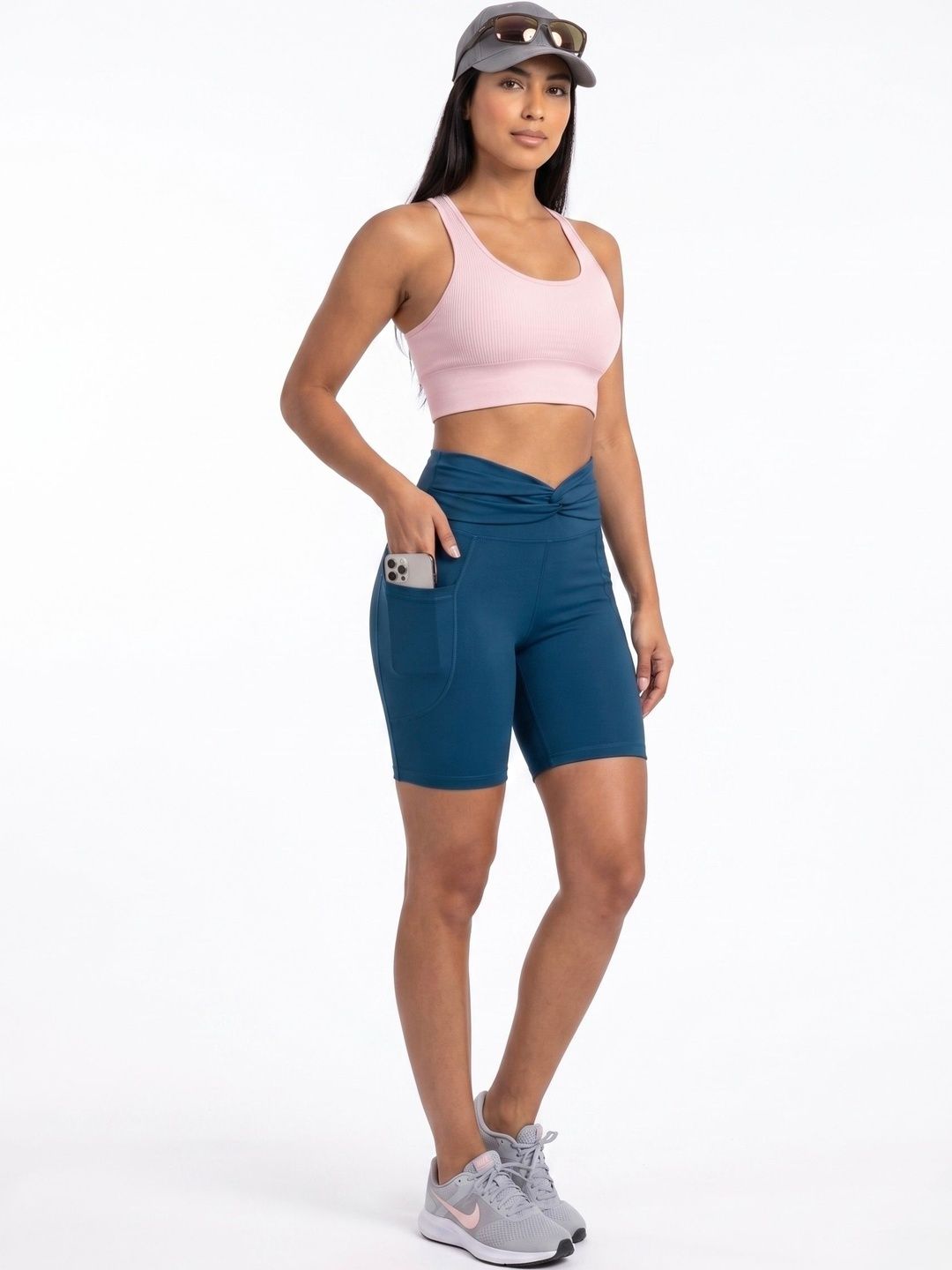 BENZOS Women Skinny Fit High-Rise Cycling Sports Shorts