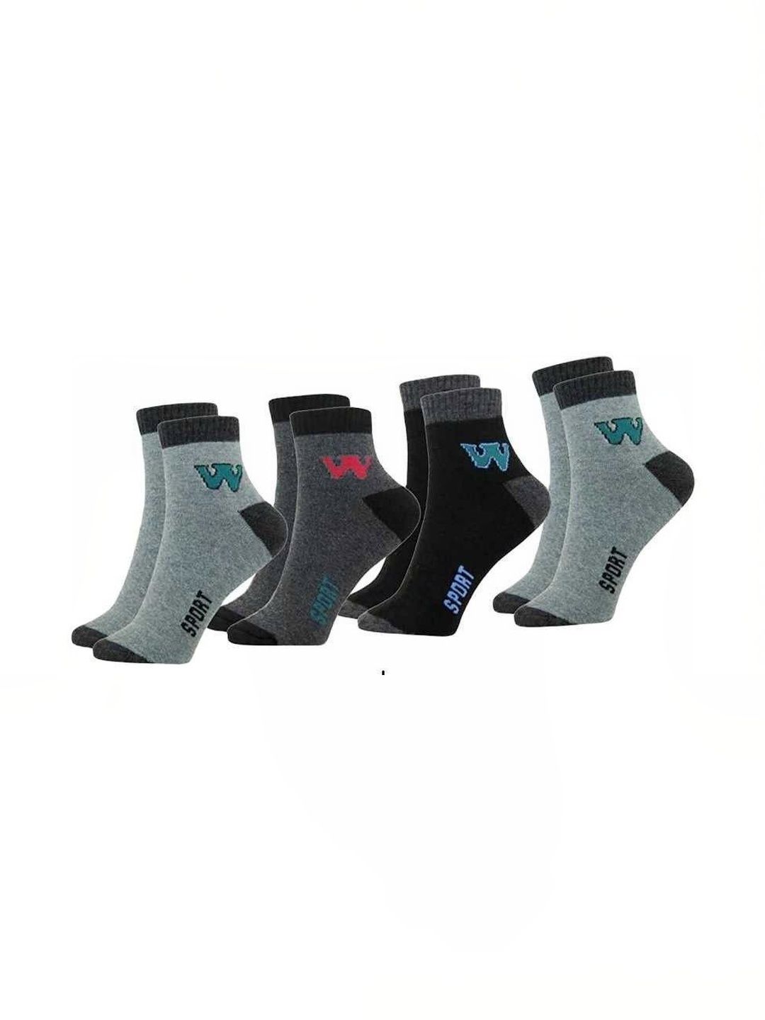 akeet trend Men Pack of 4 Cotton Assorted Patterned Above Ankle Socks