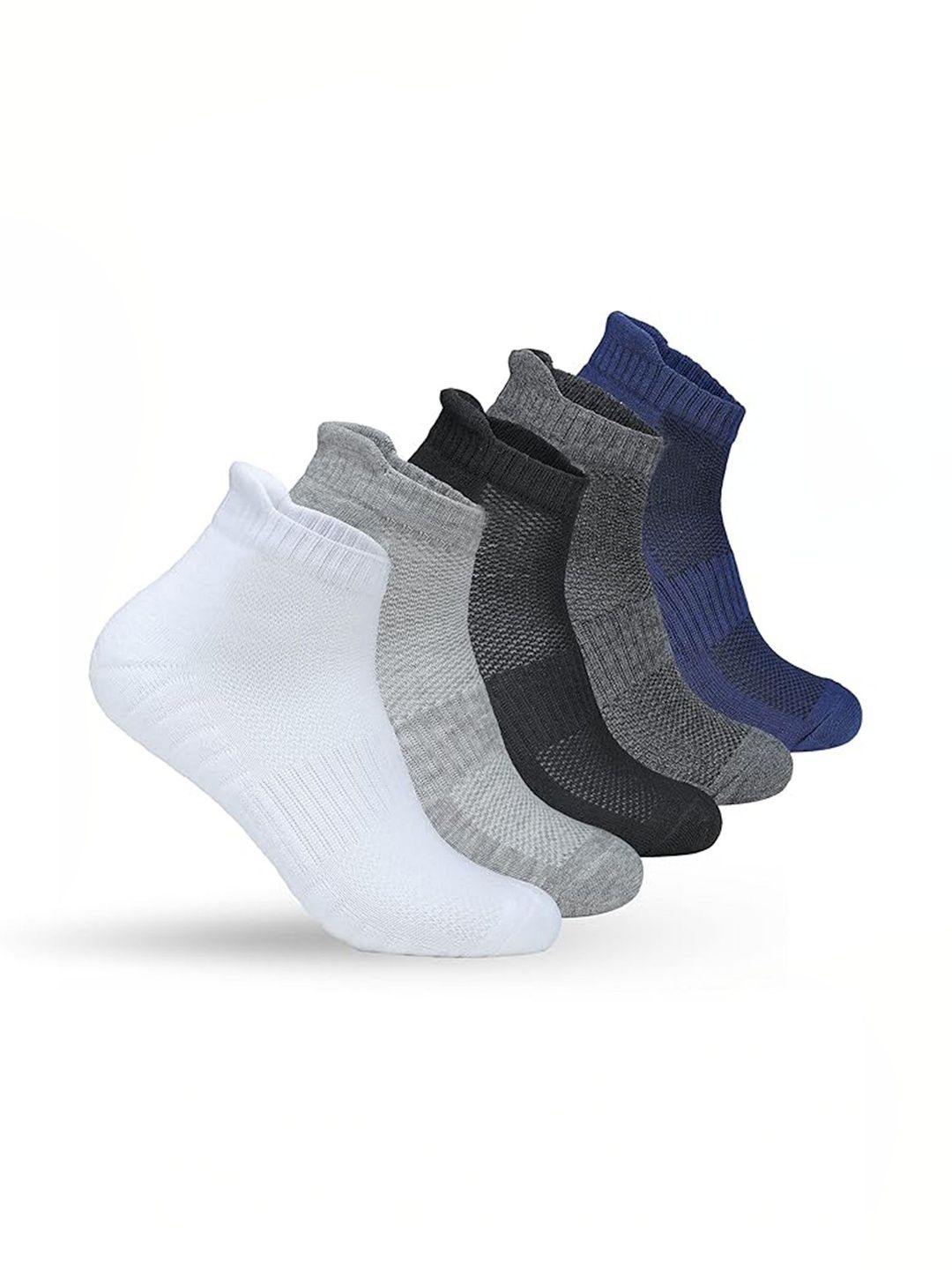 Akeeta Men Pack of 5 Cotton Assorted Patterned Ankle Length Socks