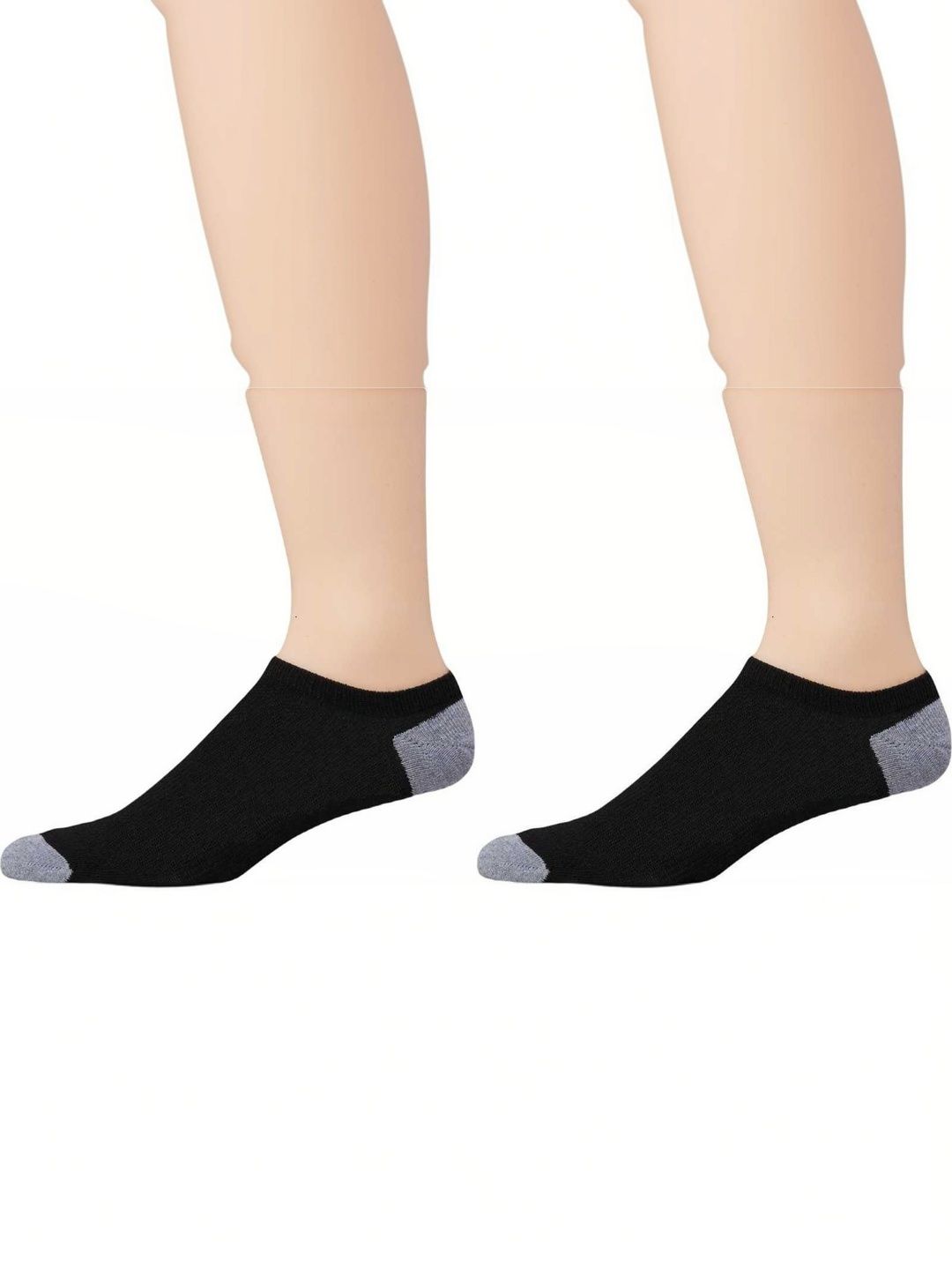 akeet trend Men Pack of 2 Cotton Assorted Colourblocked Shoe Liners Socks