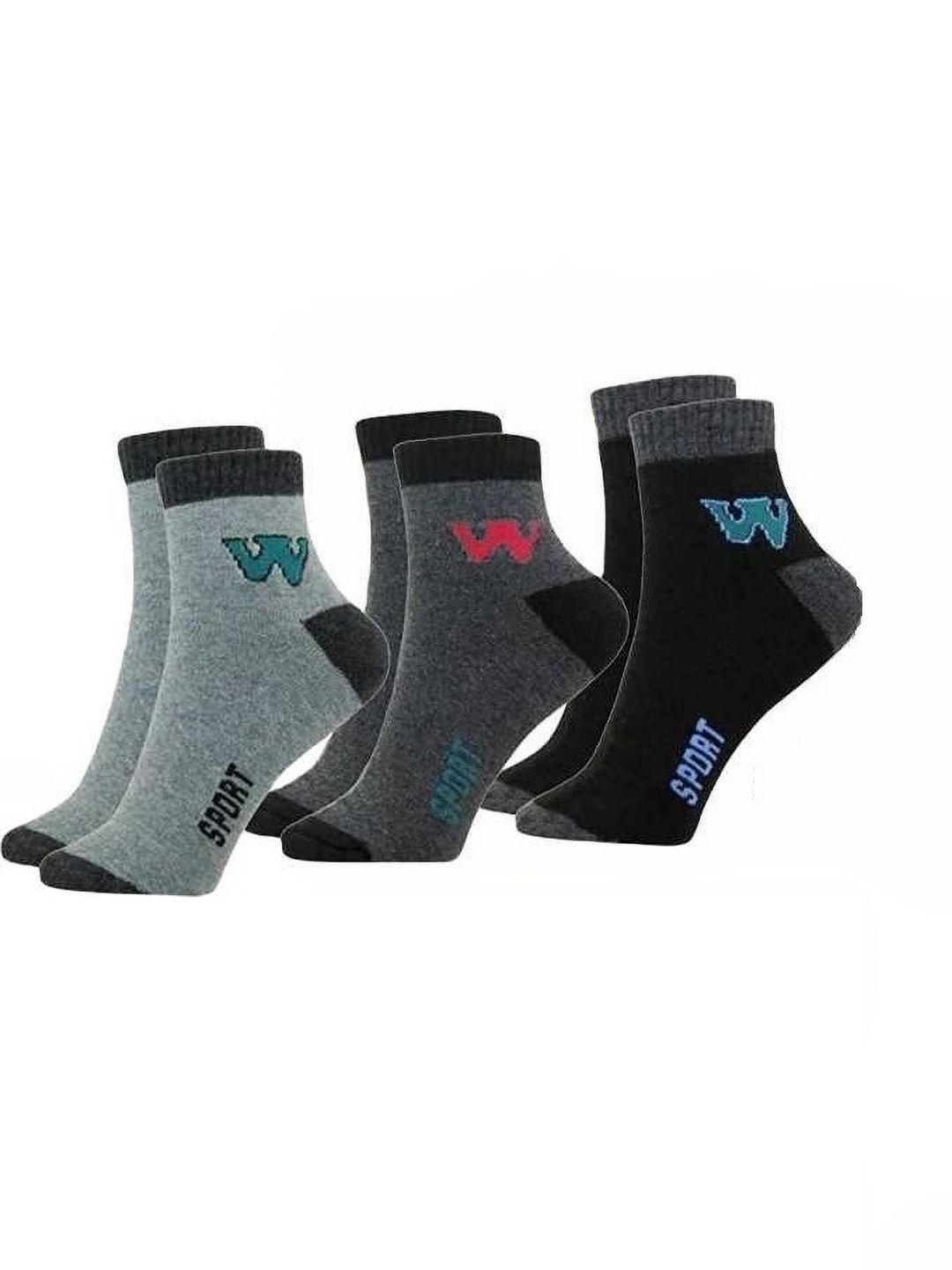 Akeeta Men Pack of 3 Cotton Assorted Patterned Ankle Length Socks