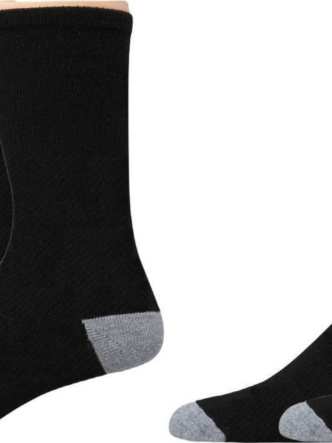 Akeeta Men Pack of 2 Cotton Assorted Colourblocked Calf Length Socks