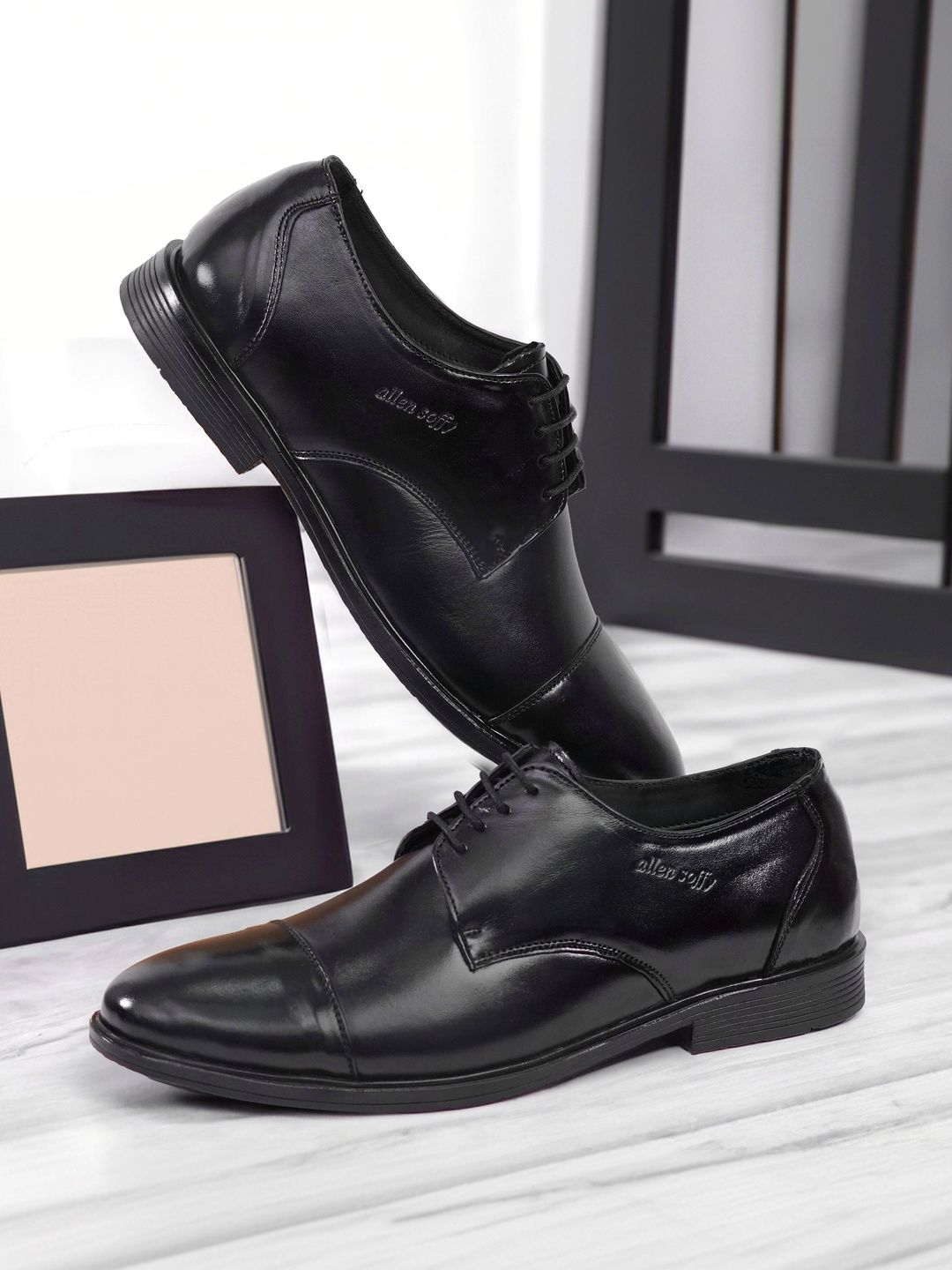Botha Botha Men Leather Pointed Toe Lace-Ups Oxfords Formal Shoes