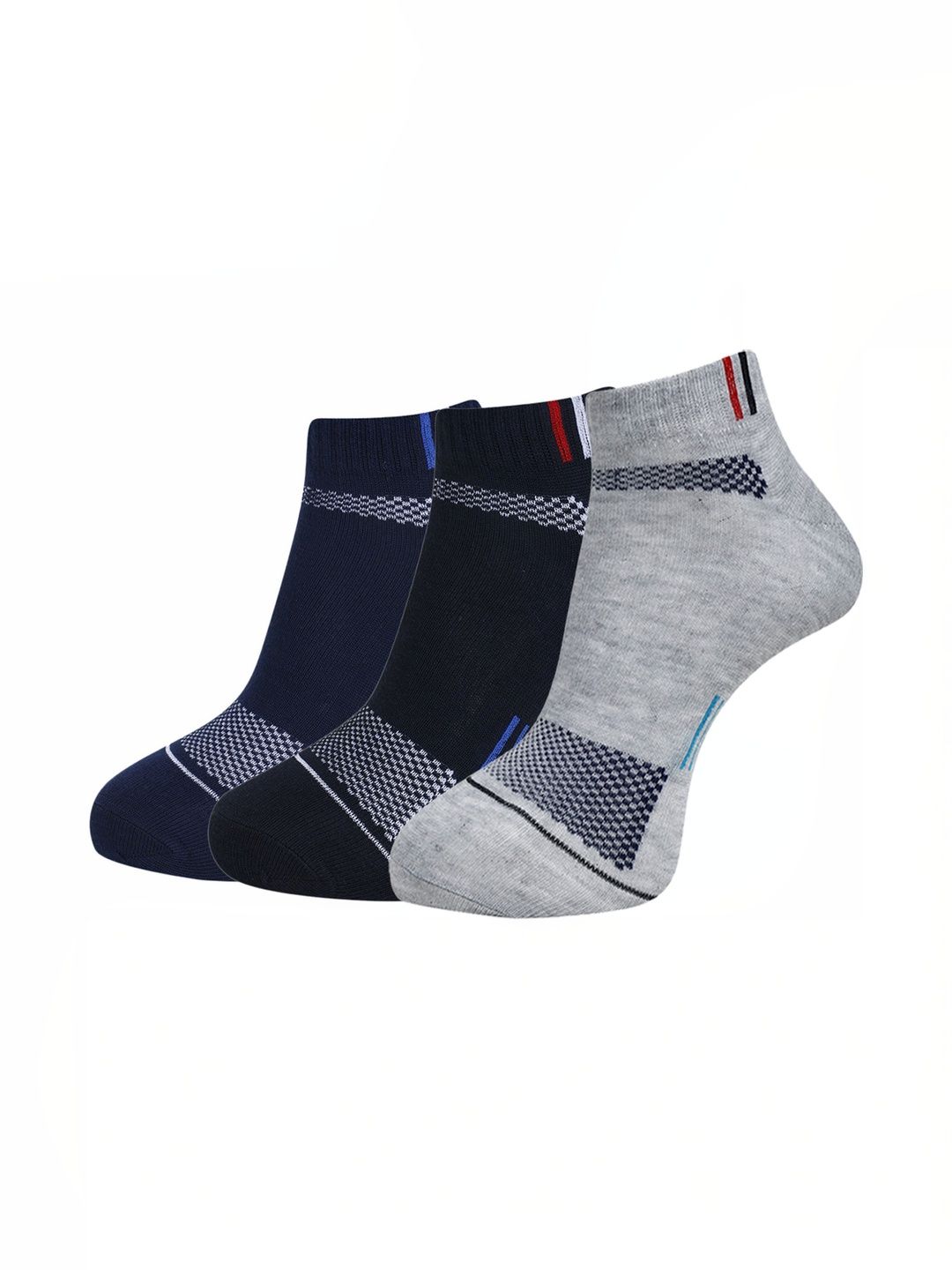 akeet trend Men Pack of 10 Cotton Assorted Patterned Ankle Length Socks