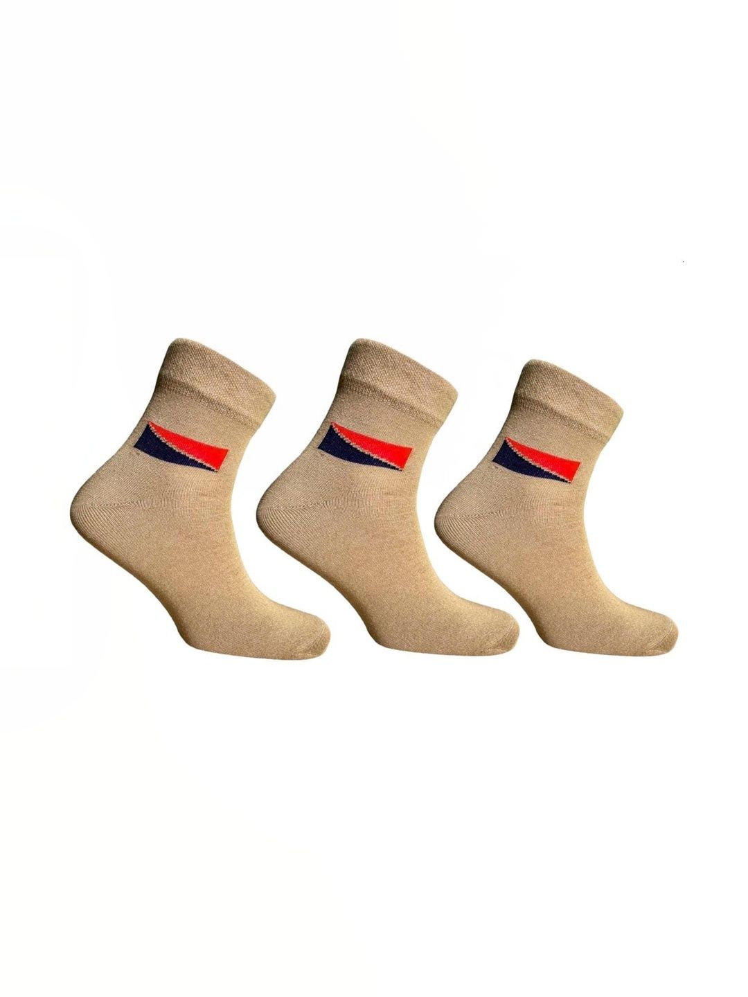 Akeeta Men Pack of 3 Cotton Assorted Colourblocked Ankle Length Socks
