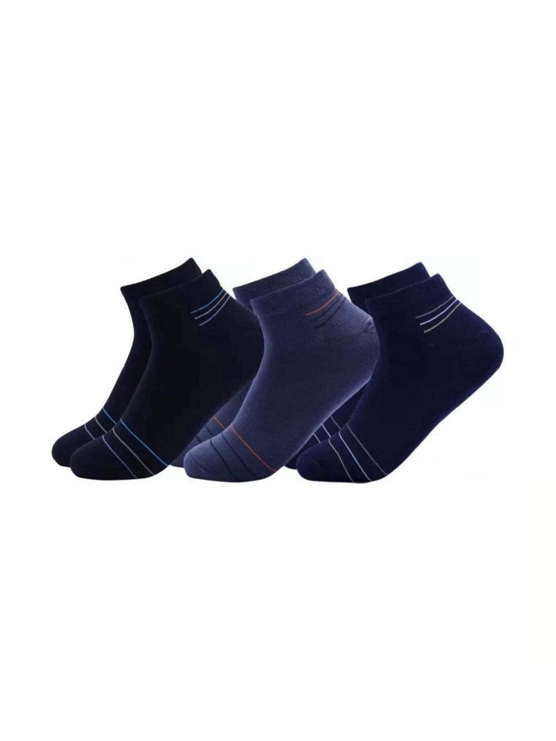 Akeeta Men Pack of 3 Cotton Assorted Striped Ankle Length Socks