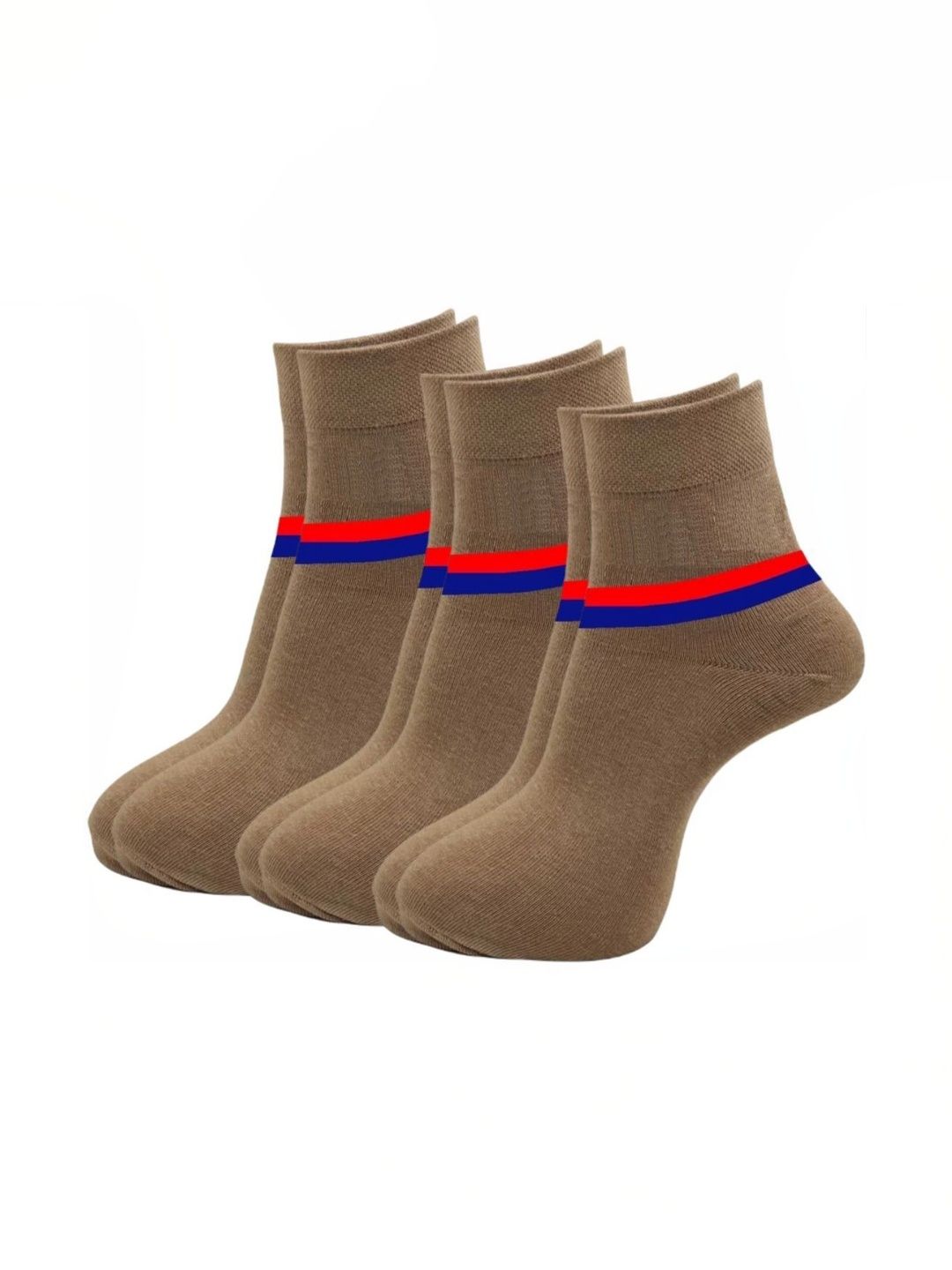 Akeeta Men Pack of 3 Cotton Assorted Striped Ankle Length Socks