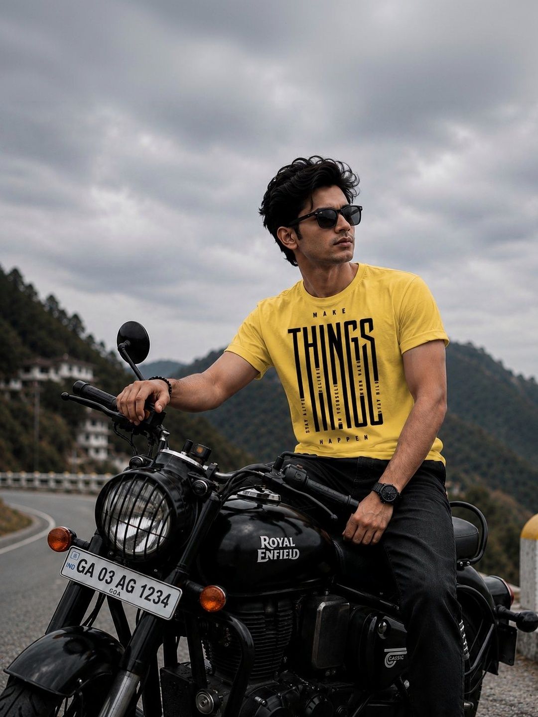 Y TULSI Men Typography Printed T-shirt