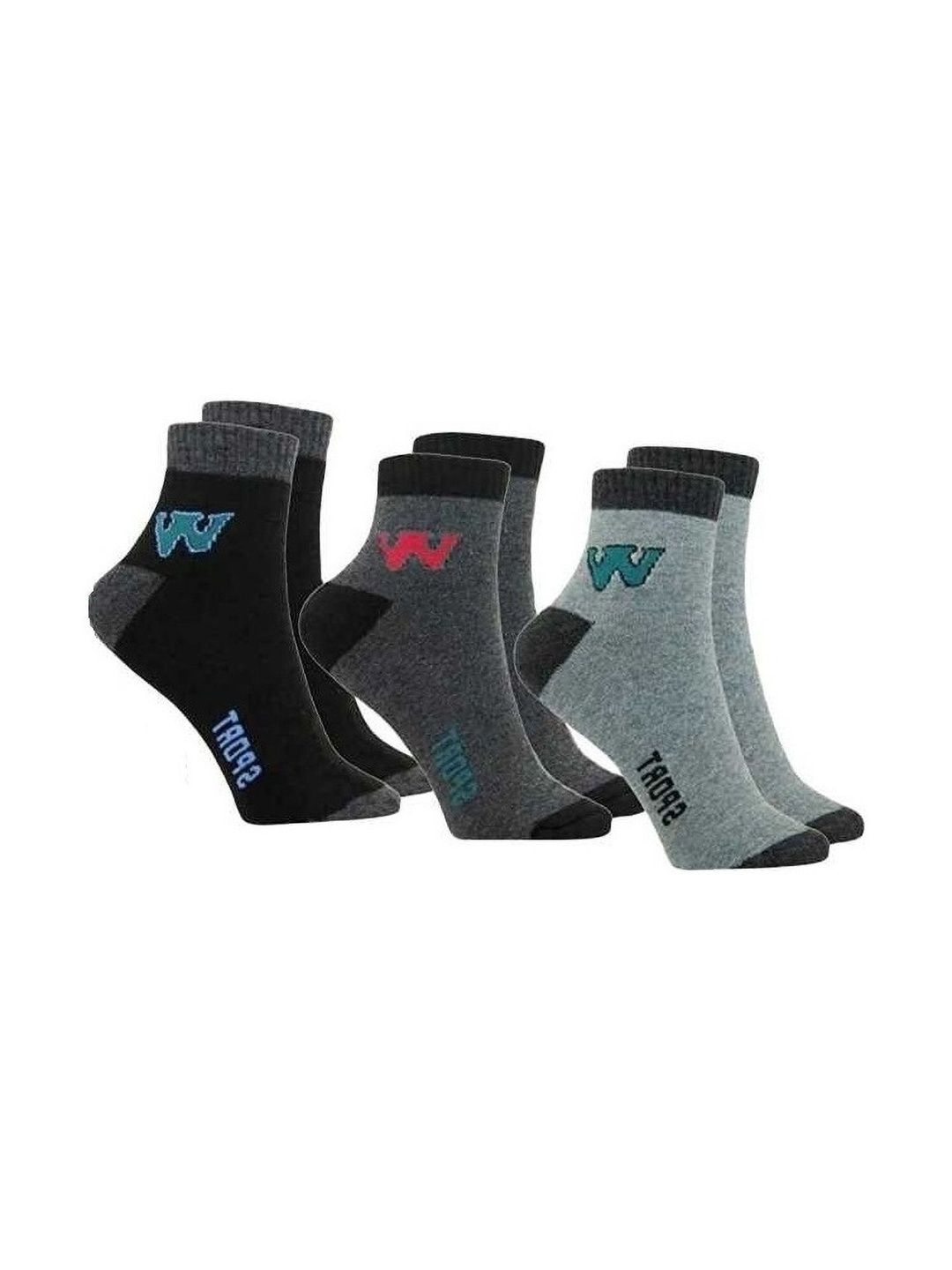 akeet trend Men Pack of 3 Cotton Assorted Colourblocked Ankle Length Socks
