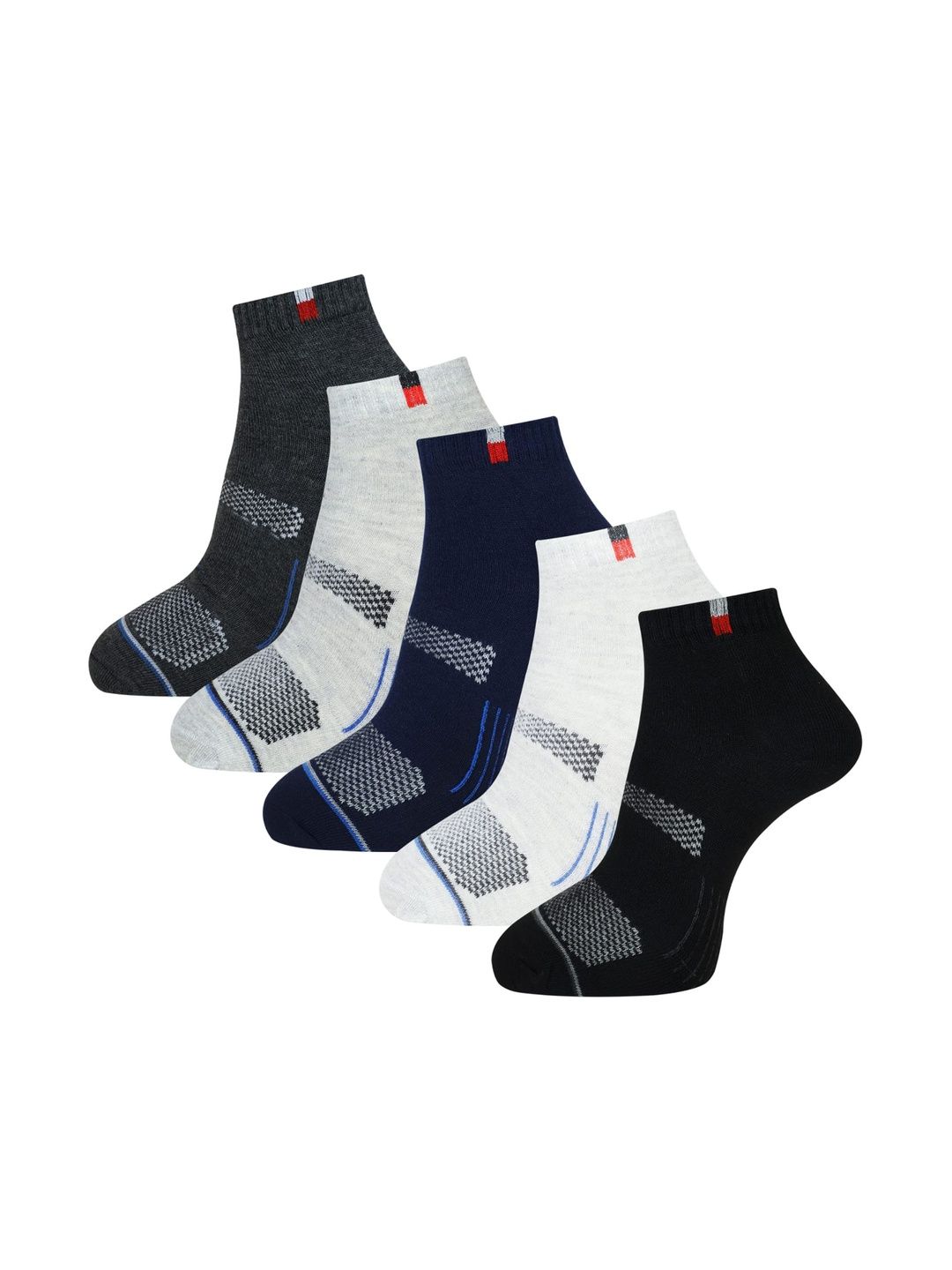 Akeeta Men Pack of 5 Cotton Assorted Patterned Ankle Length Socks