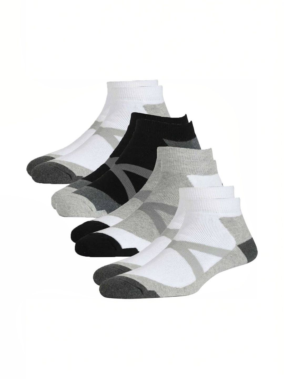 Akeeta Men Pack of 5 Cotton Assorted Patterned Ankle Length Socks