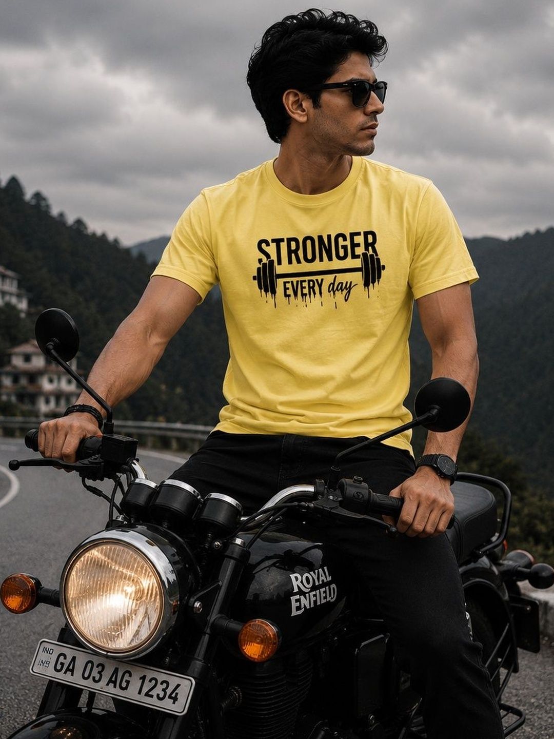 Y TULSI Men Typography Printed T-shirt