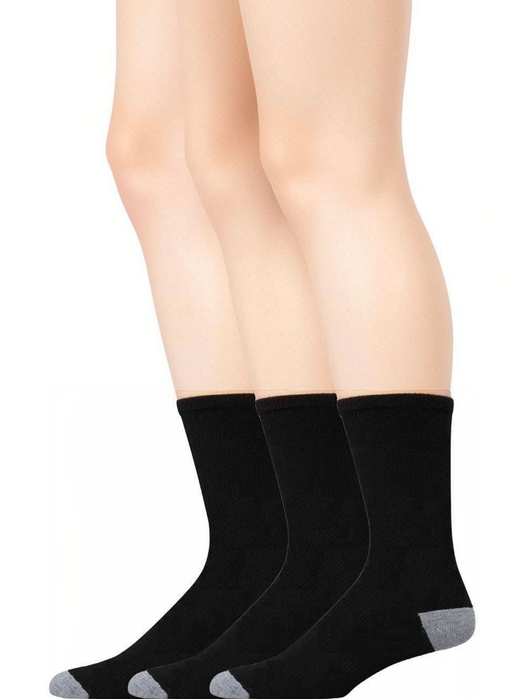 akeet trend Men Pack of 3 Cotton Assorted Colourblocked Calf Length Socks