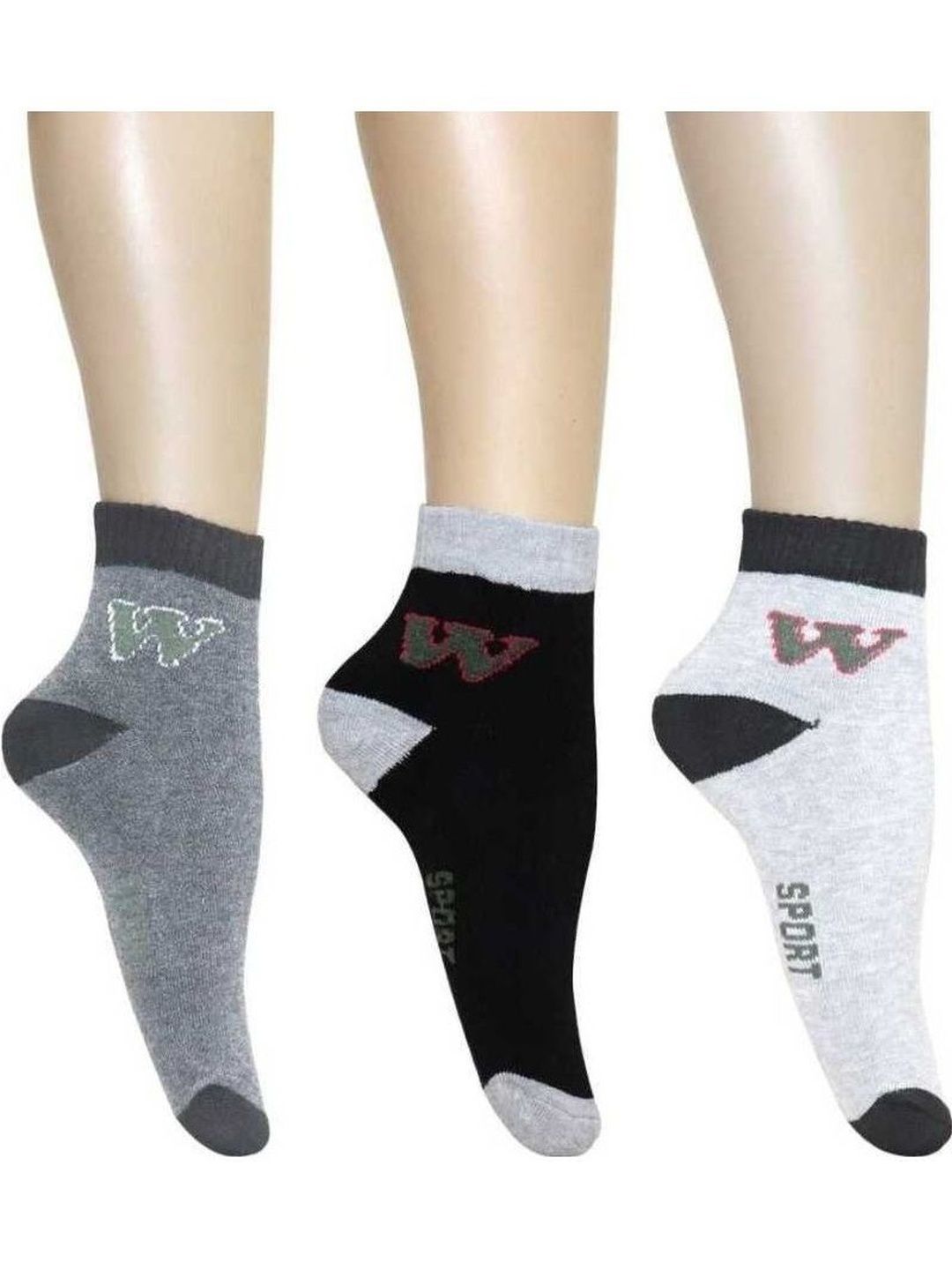 Akeeta Men Pack of 3 Cotton Assorted Patterned Above Ankle Socks