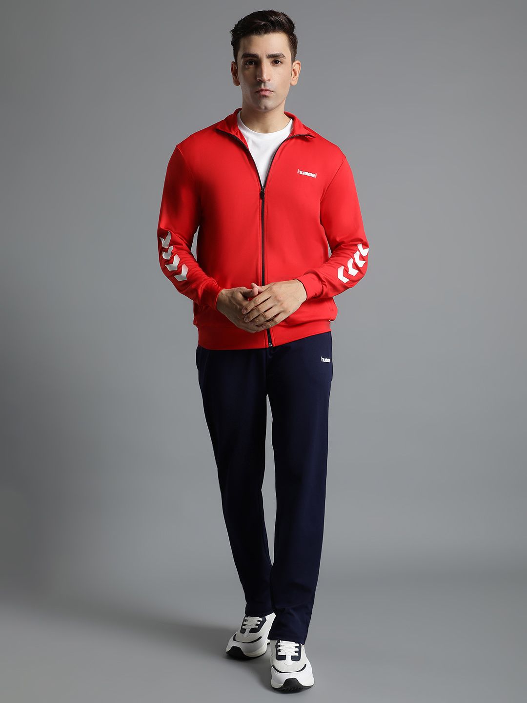 hummel Mock Collar Sports Tracksuit