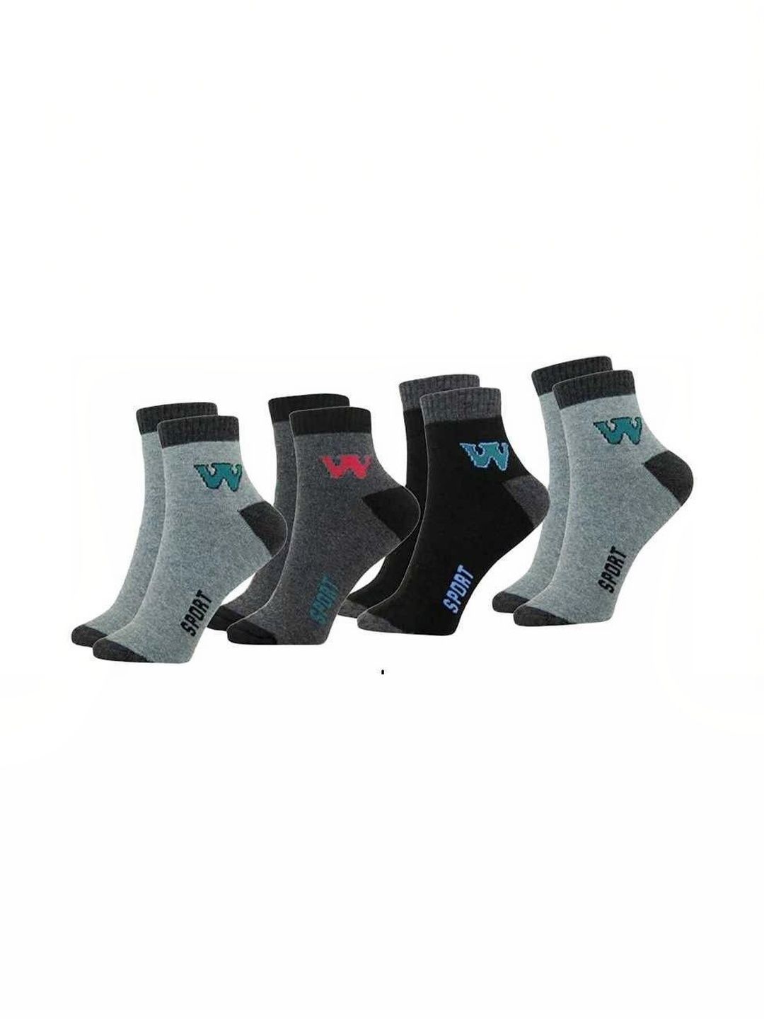 Akeeta Men Pack of 4 Cotton Assorted Patterned Ankle Length Socks