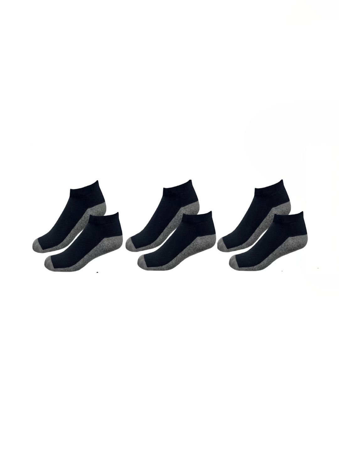 Akeeta Men Pack of 3 Cotton Assorted Colourblocked Ankle Length Socks