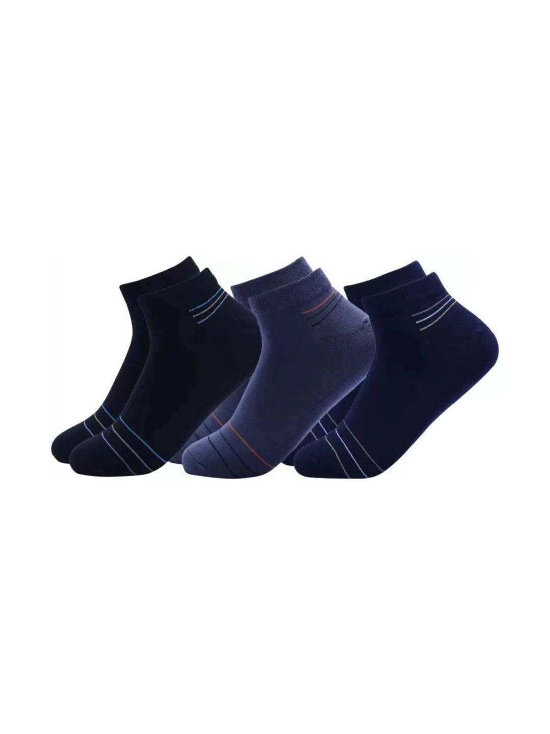 akeet trend Men Pack of 3 Cotton Assorted Striped Ankle Length Socks
