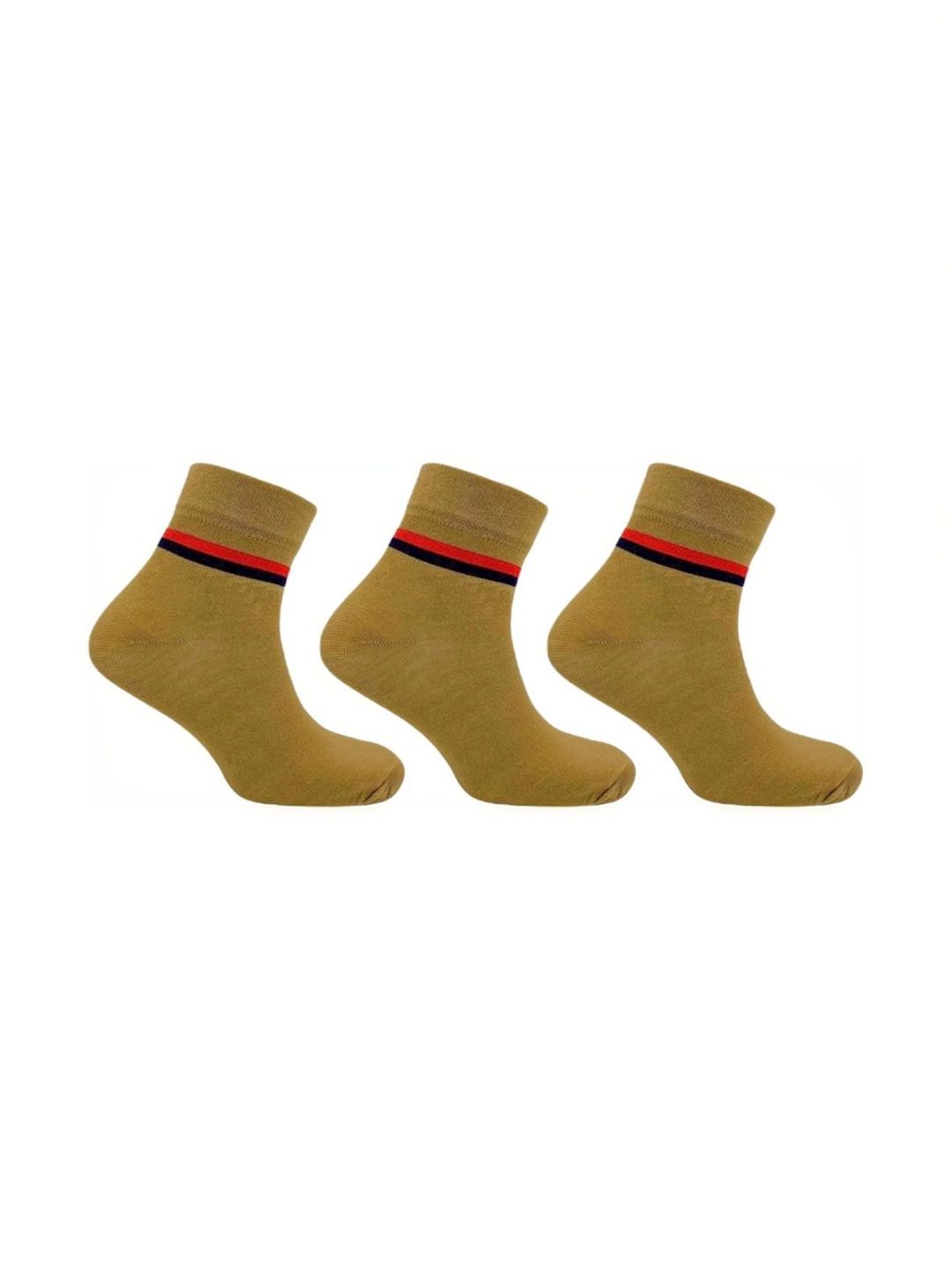 akeet trend Men Pack of 3 Cotton Assorted Colourblocked Ankle Length Socks